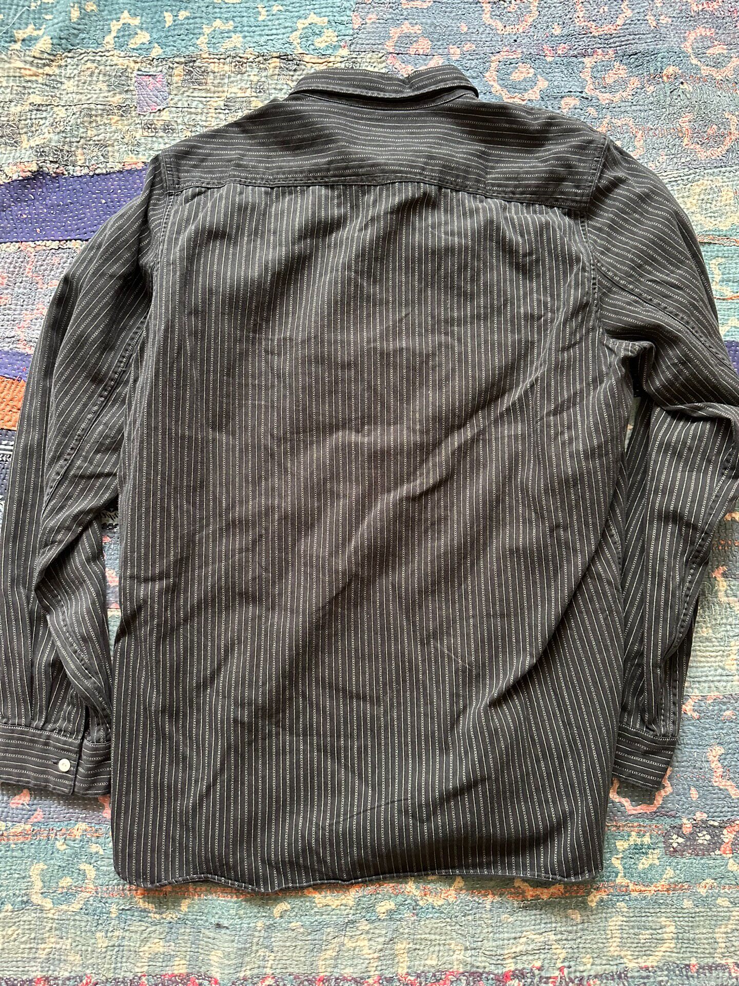 RRL Striped Long-Sleeve Button-Up Shirt XL — front