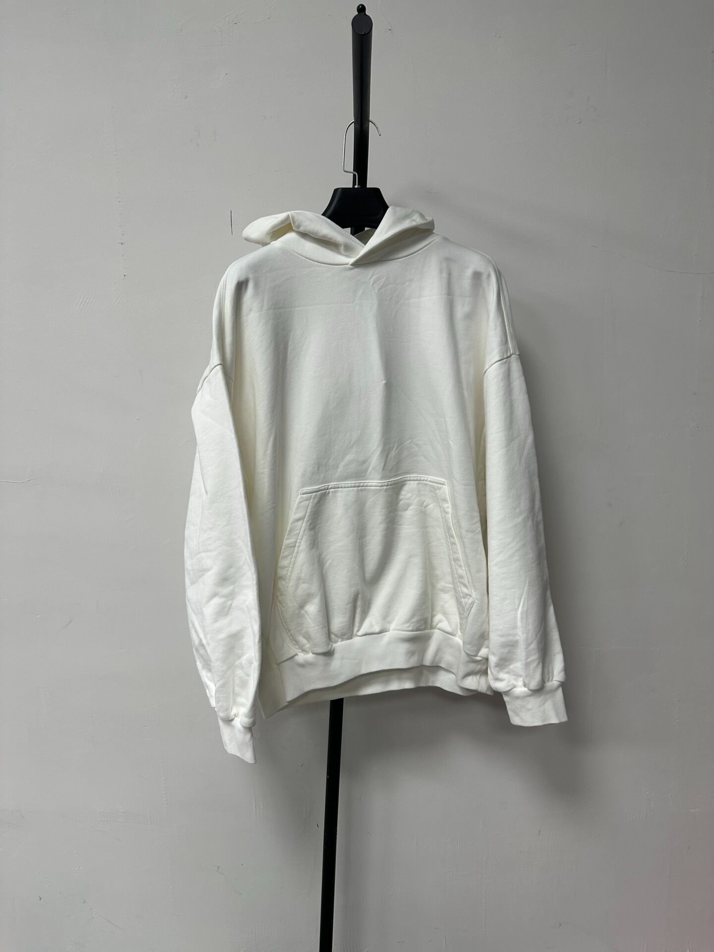 Balenciaga White Printed Long Sleeve Hoodie — front