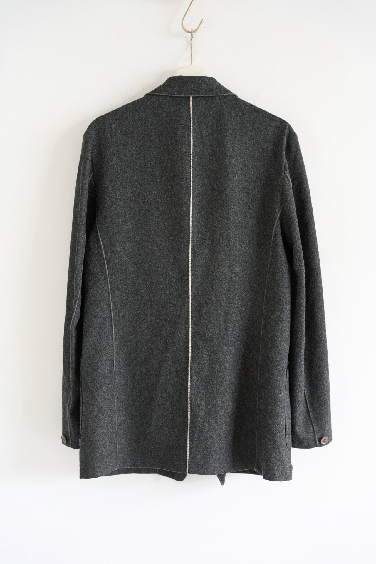 Yohji Yamamoto 01Aw Mafia White Stitch Blazer — front