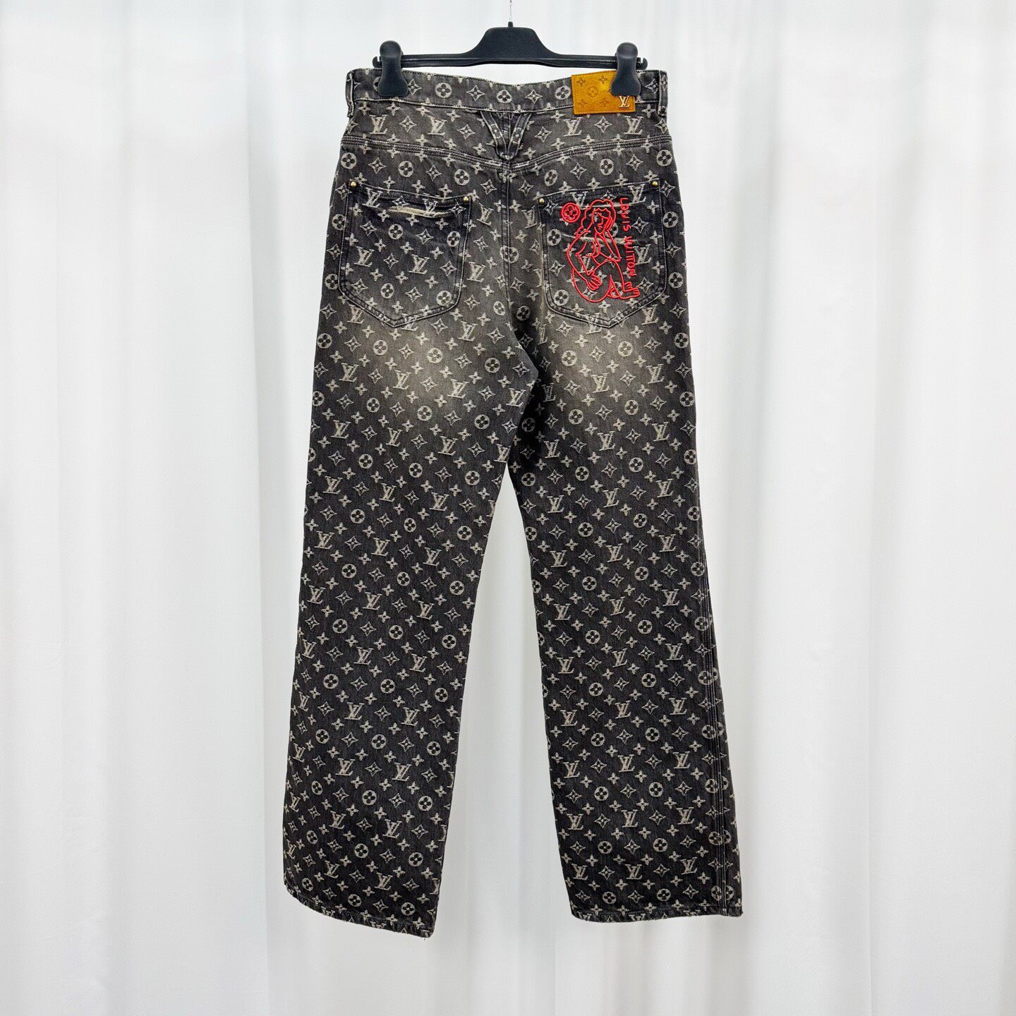 Louis Vuitton Dark Gray Monogram Jeans — front