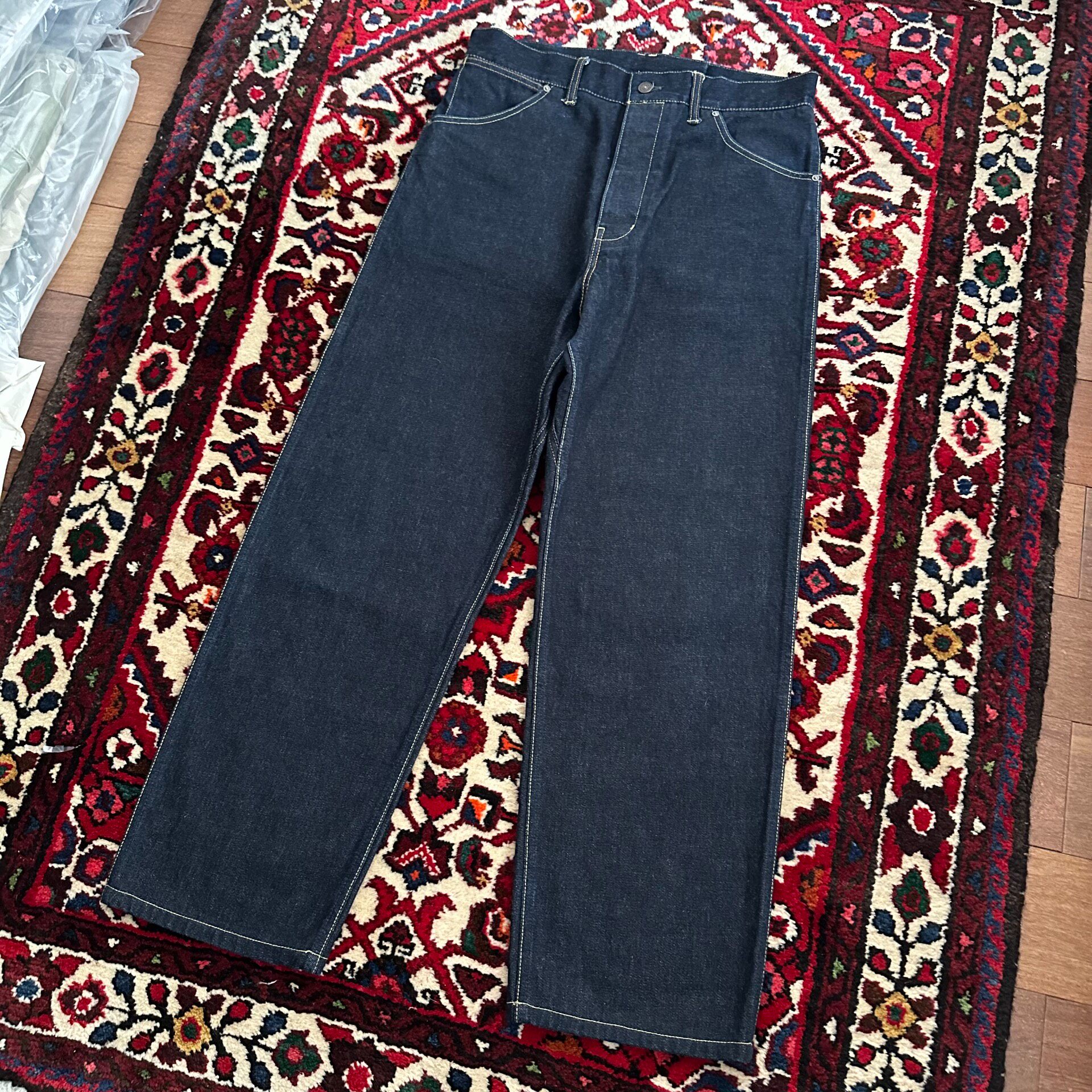Visvim 18SS Raw Denim Hakama Jeans — detail