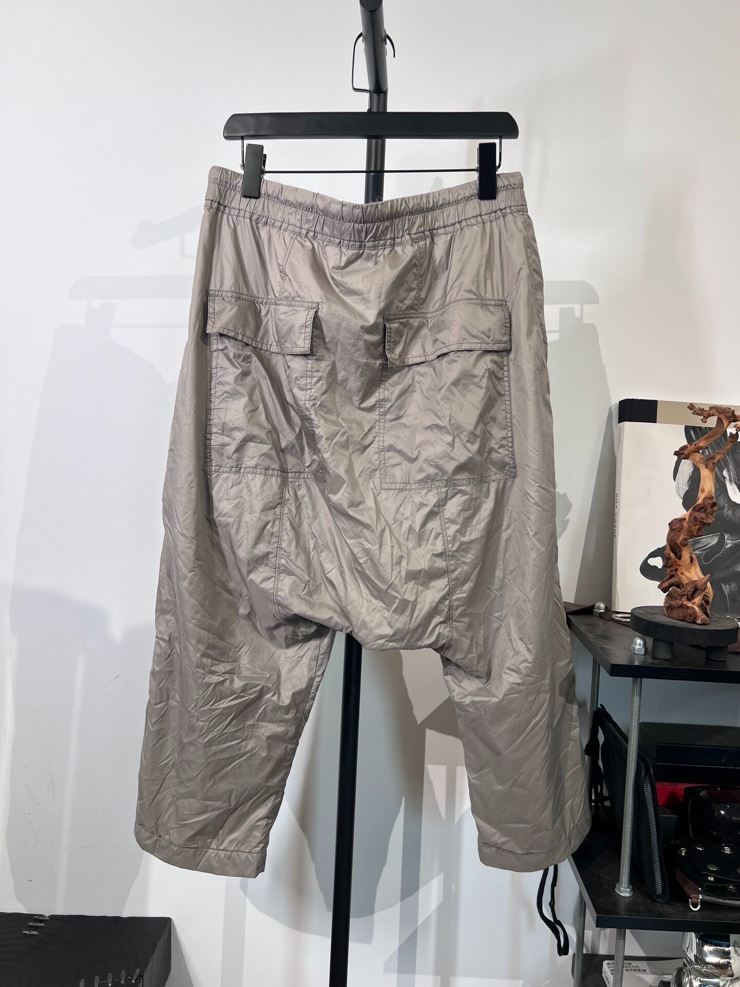 Rick Owens Mainline Nylon Cropped Pants — front