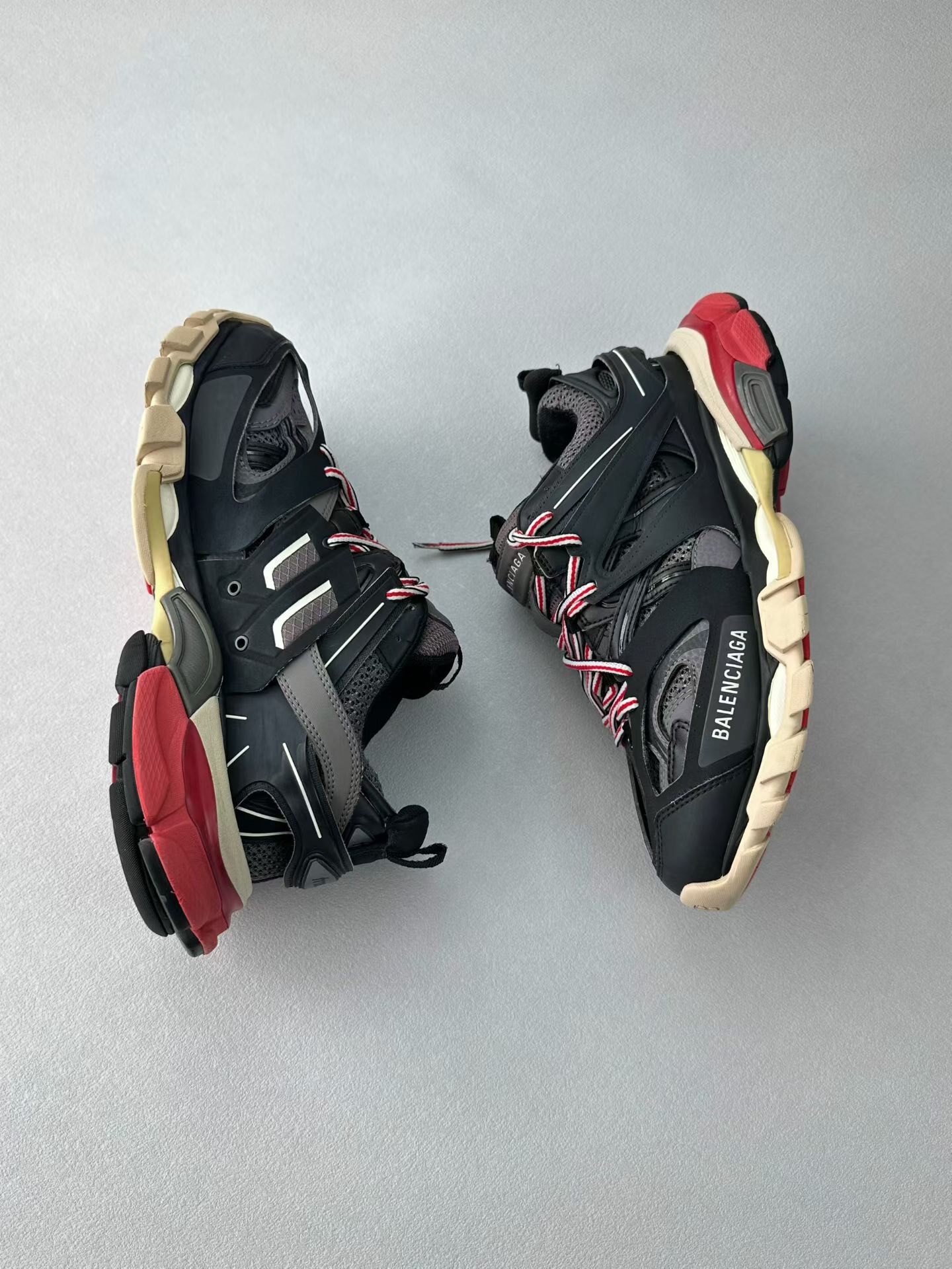 Balenciaga Track Black Red Sneakers — back