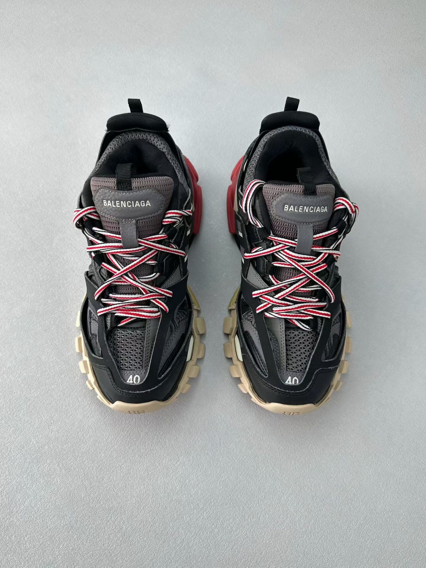 Balenciaga Track Black Red Sneakers — front
