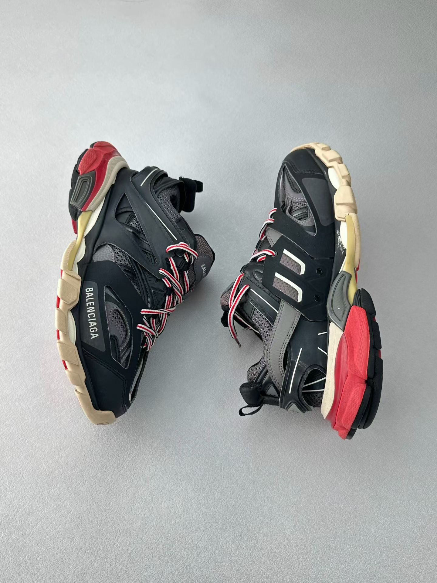 Balenciaga Track Black Red Sneakers — detail