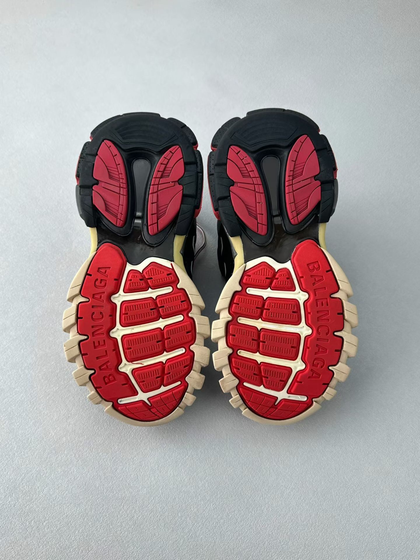 Balenciaga Track Black Red Sneakers — label