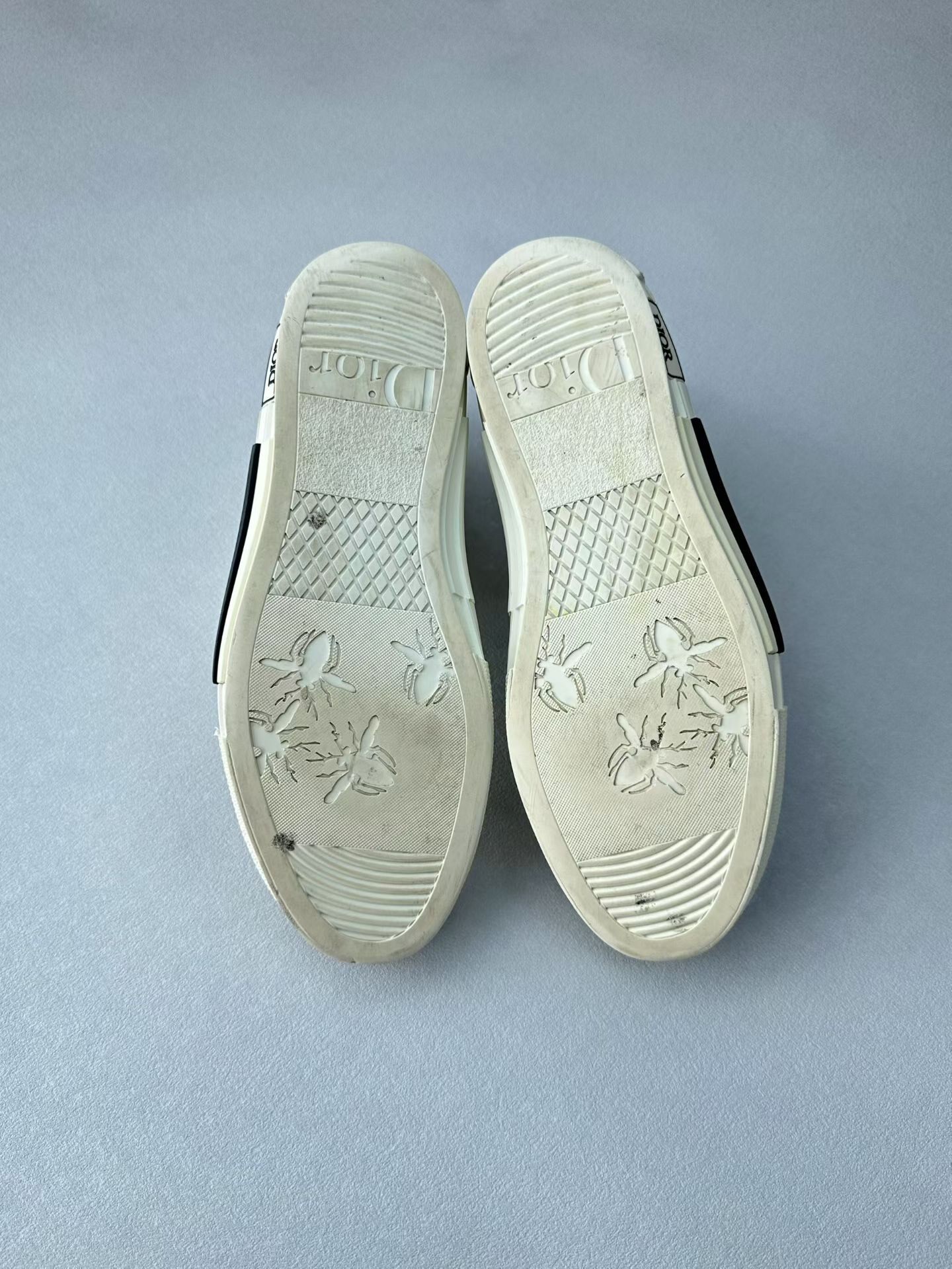 Dior White Monogram High-top Sneakers — label