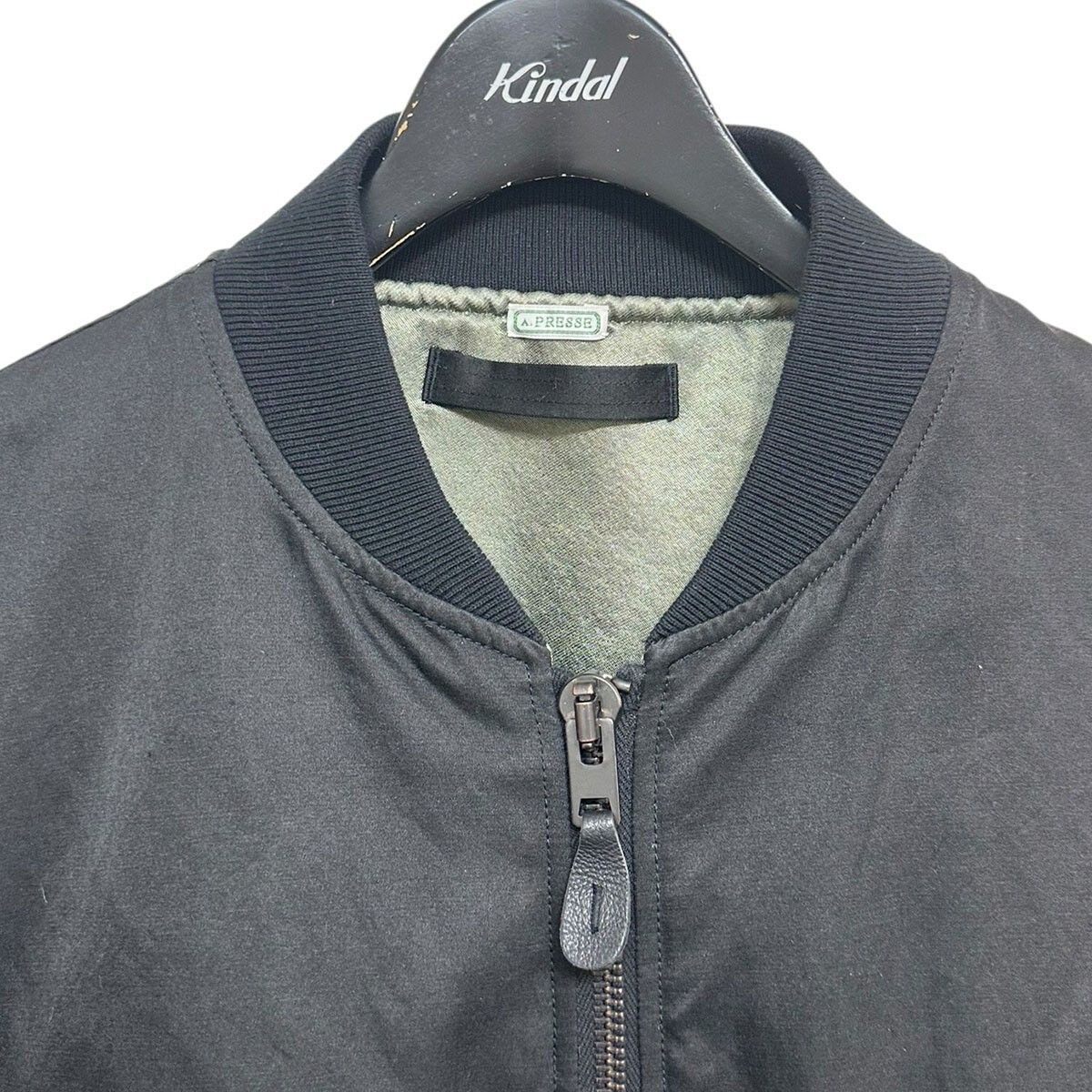 A.PRESSE 26ss Vintage Silk Flight Jacket — detail