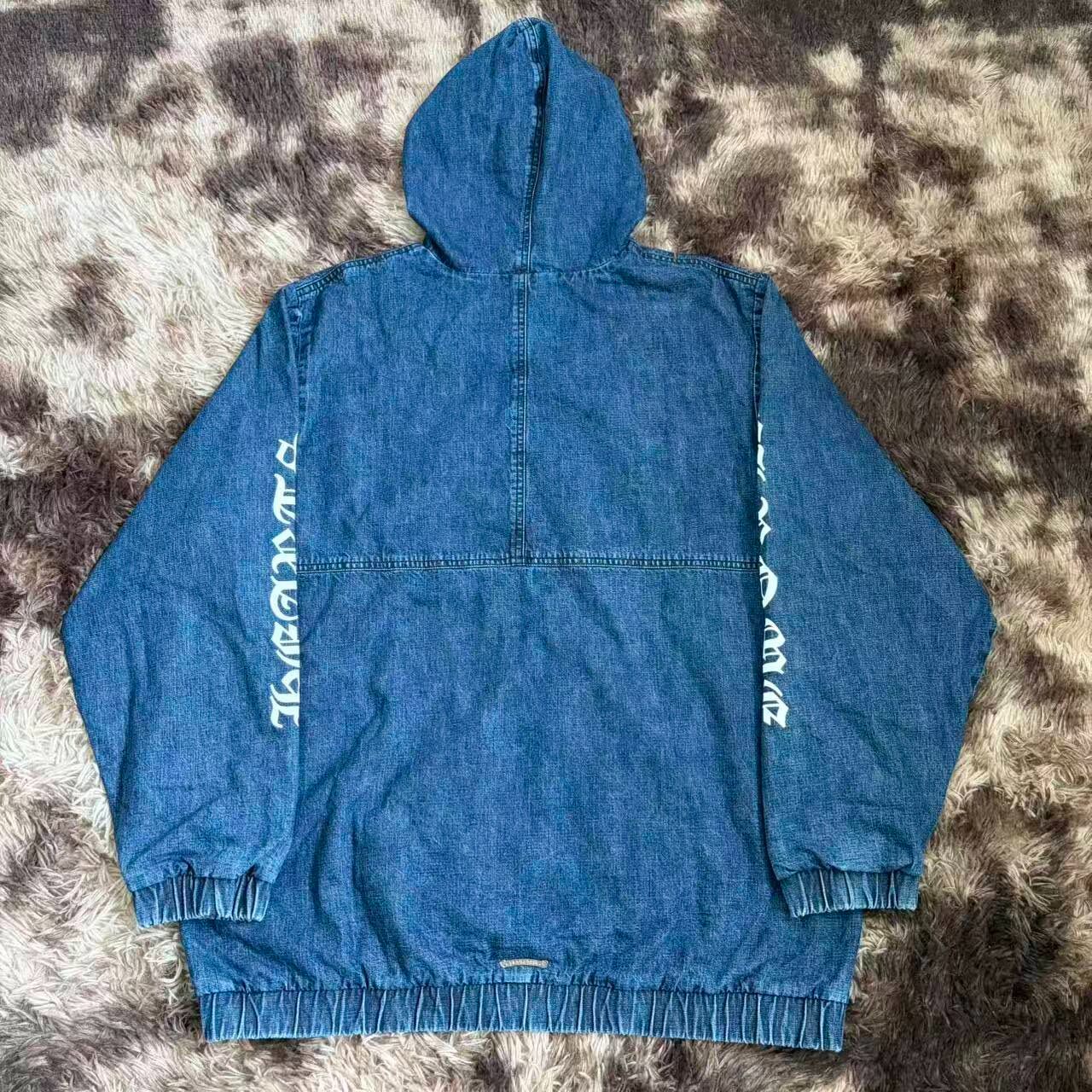 Chrome Hearts Denim Cross Hoodie — detail