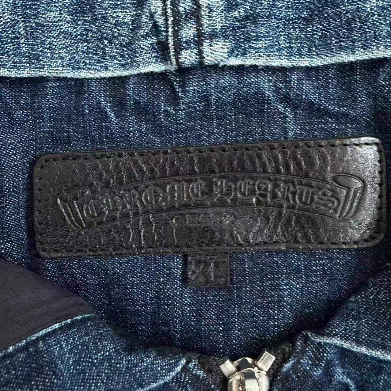 Chrome Hearts Denim Cross Hoodie — back
