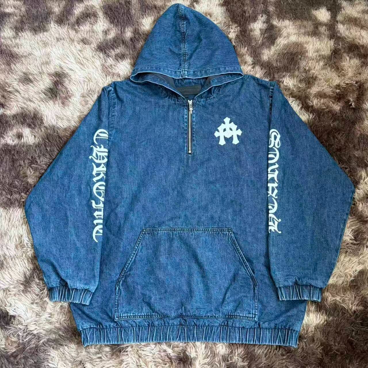 Chrome Hearts Denim Cross Hoodie
