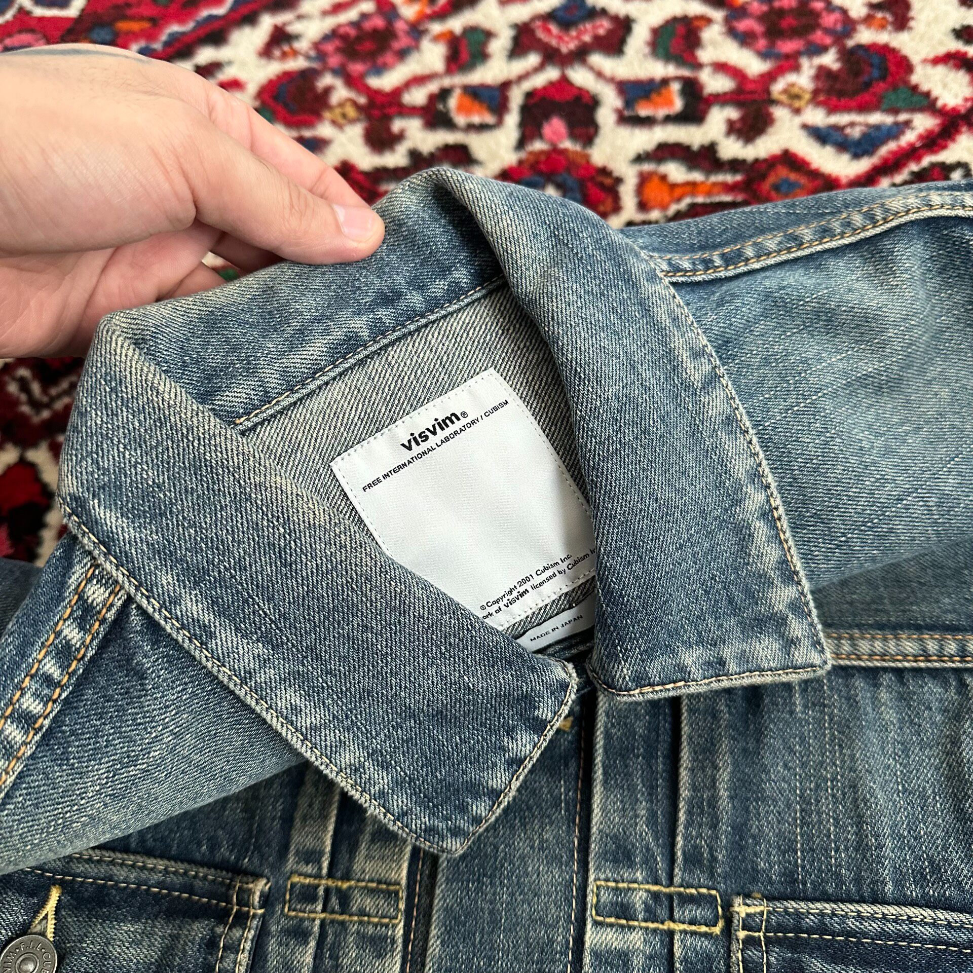 Visvim 12AW 101 Washed Denim Jacket — label