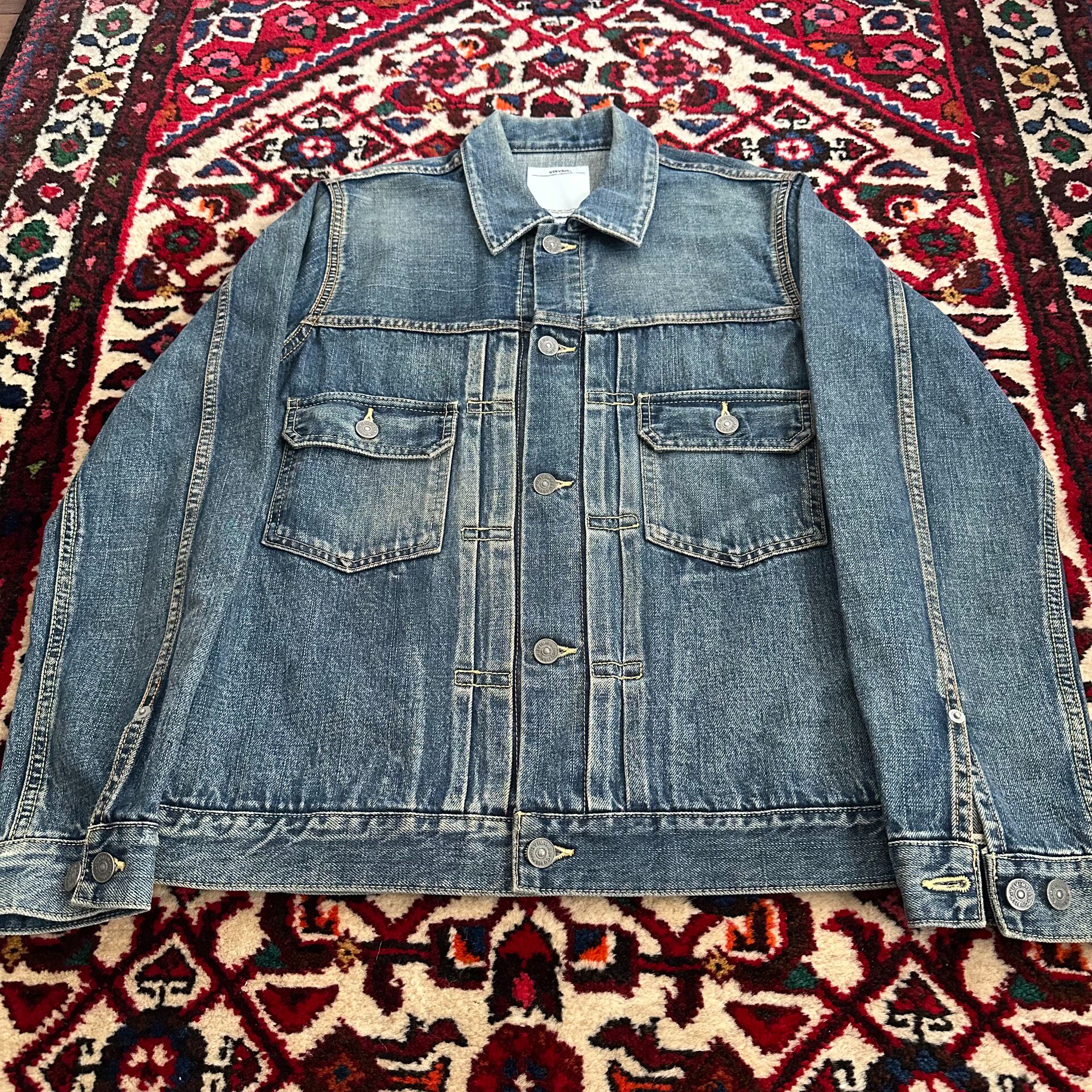 Visvim 12AW 101 Washed Denim Jacket — detail