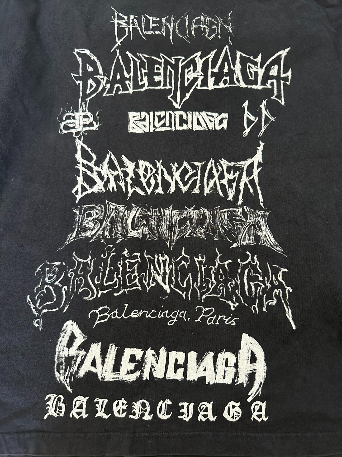 Balenciaga New Year Print Long Sleeve Tee — detail