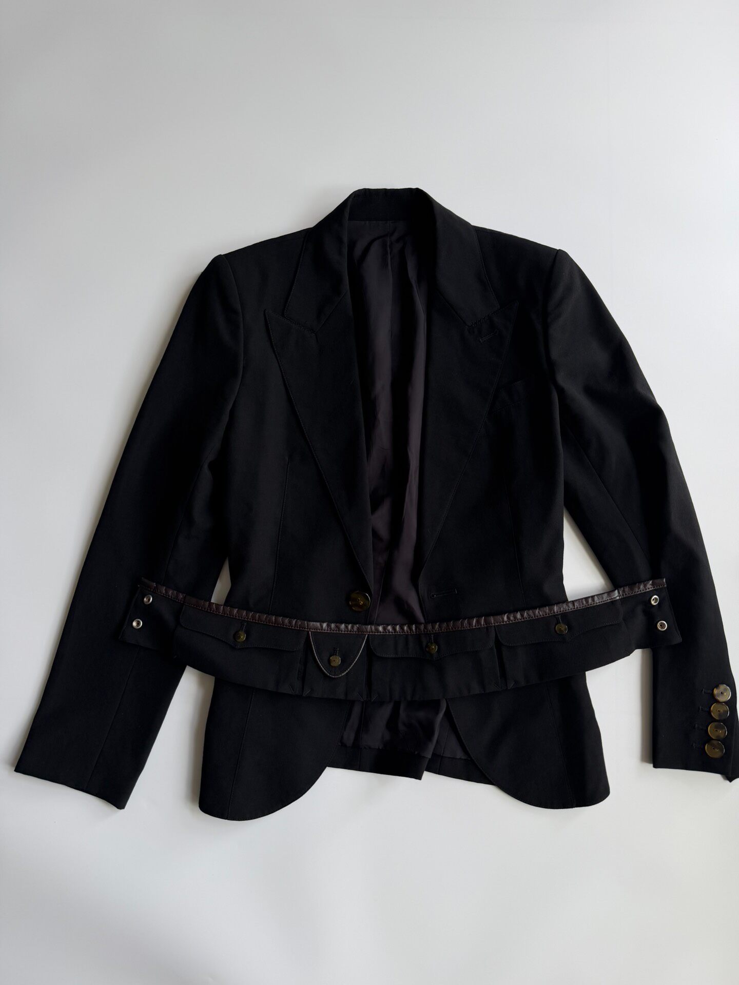 Jean Paul Gaultier Waist Strap Blazer — label