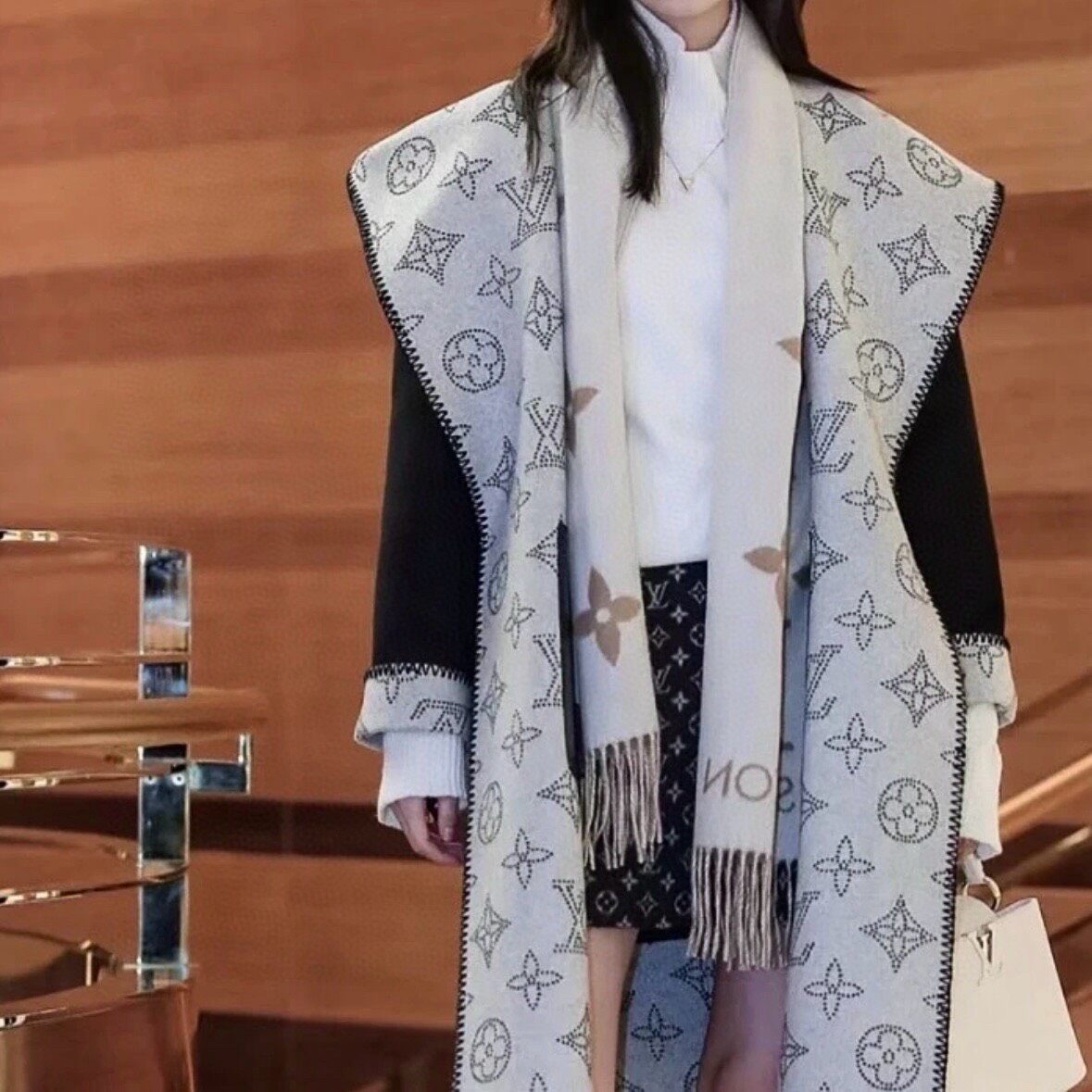 Louis Vuitton Double-Sided Hooded Coat — detail