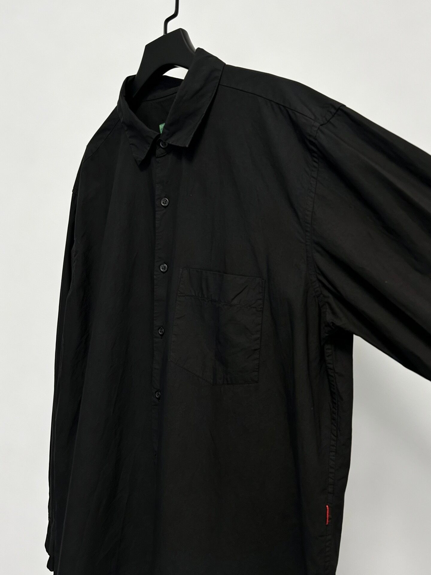 Casey Casey Oversized Black Long Shirt — back