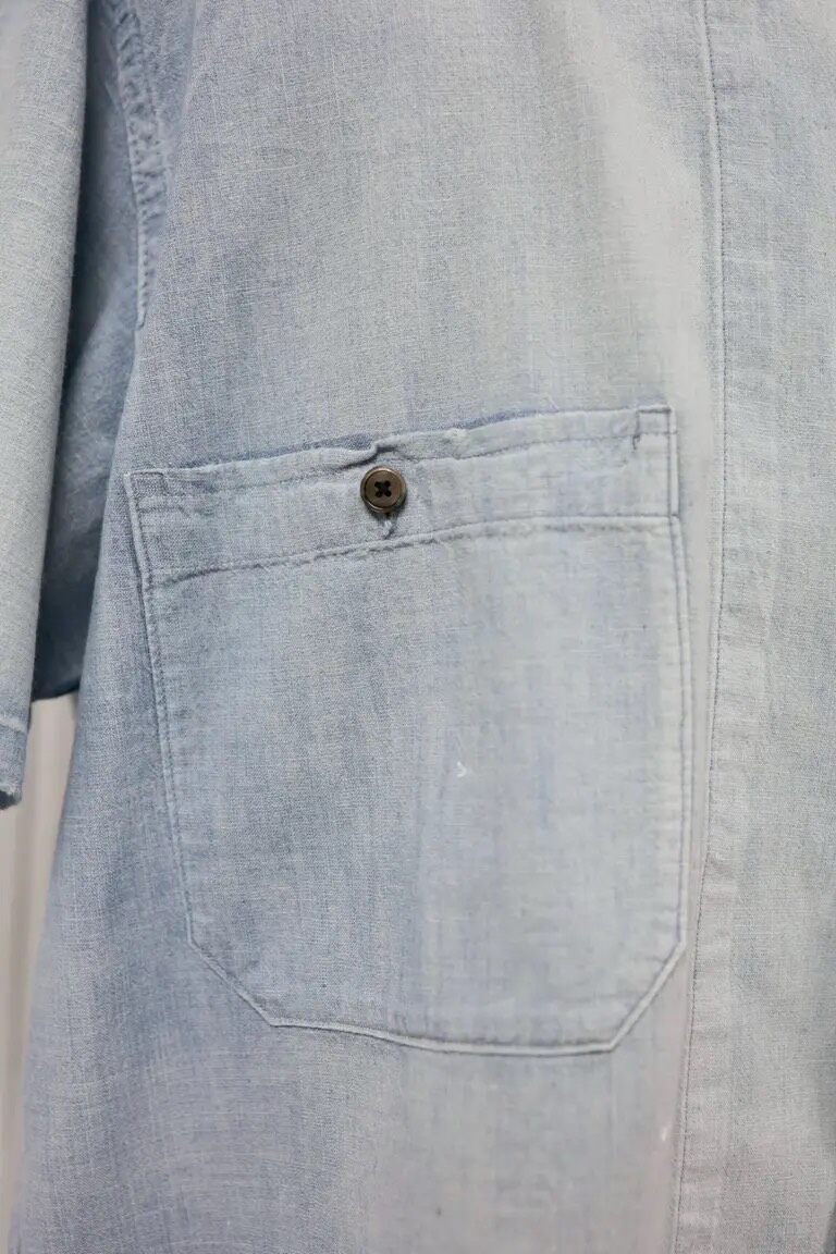 APRESSE 26SS Chambray Short Sleeve Shirt — label