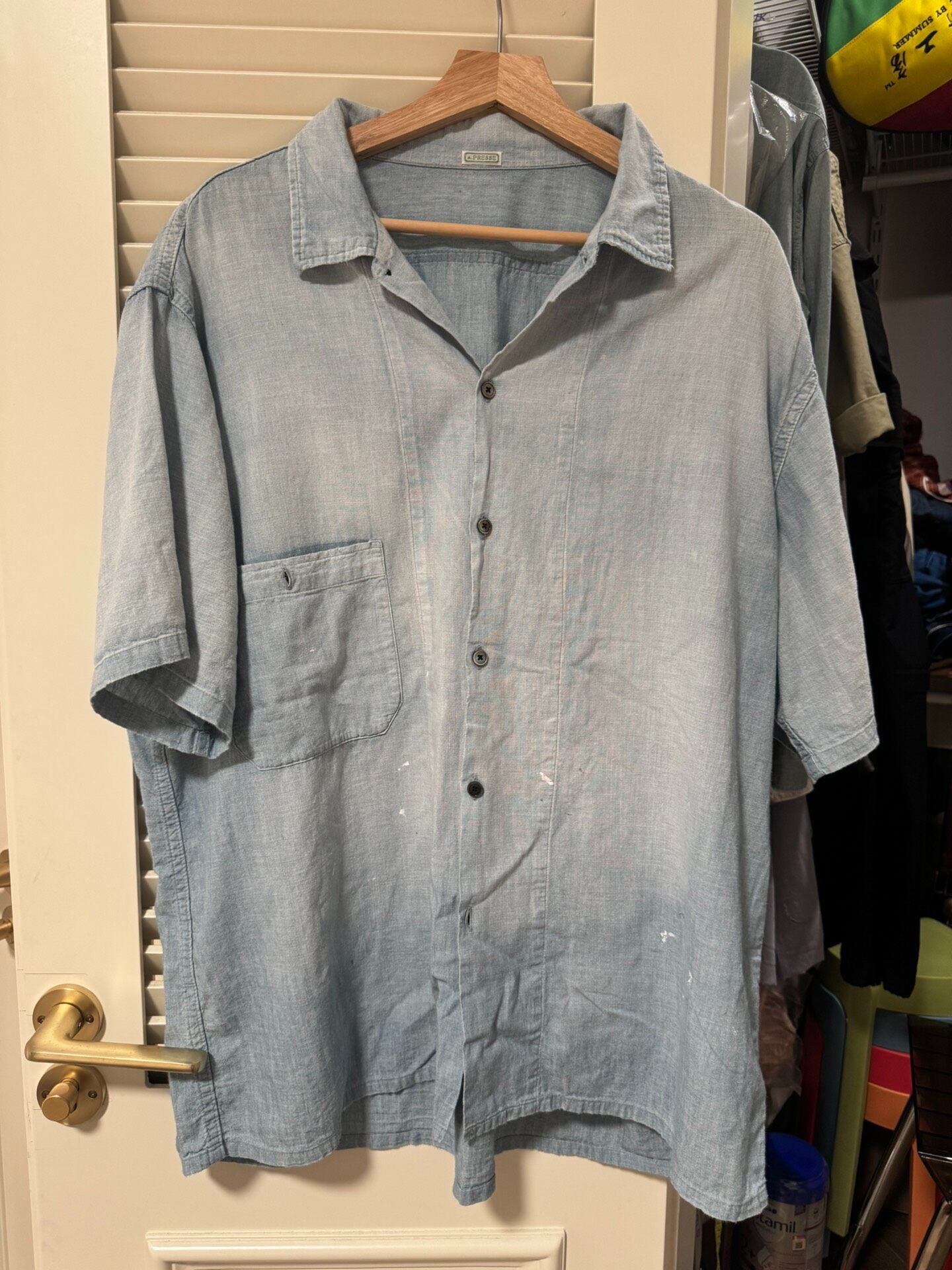 APRESSE 26SS Chambray Short Sleeve Shirt — front