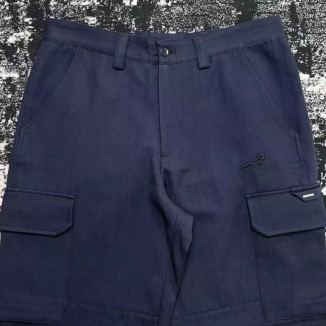 Louis Vuitton Navy Cargo Pants — front