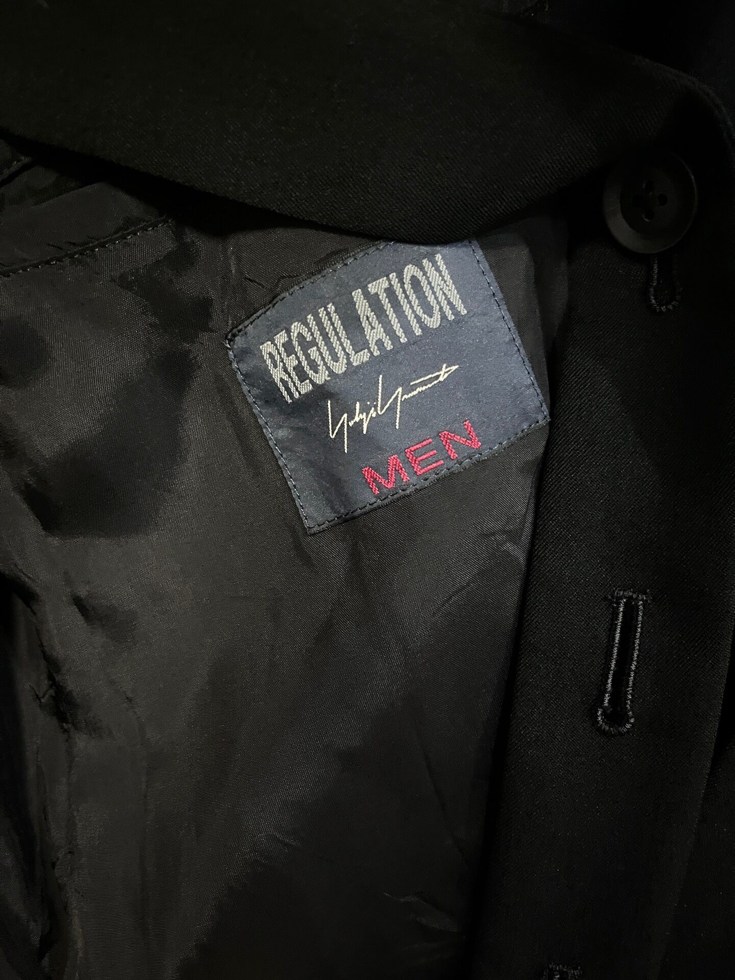 Yohji Yamamoto Doctor Jacket Black Coat — back