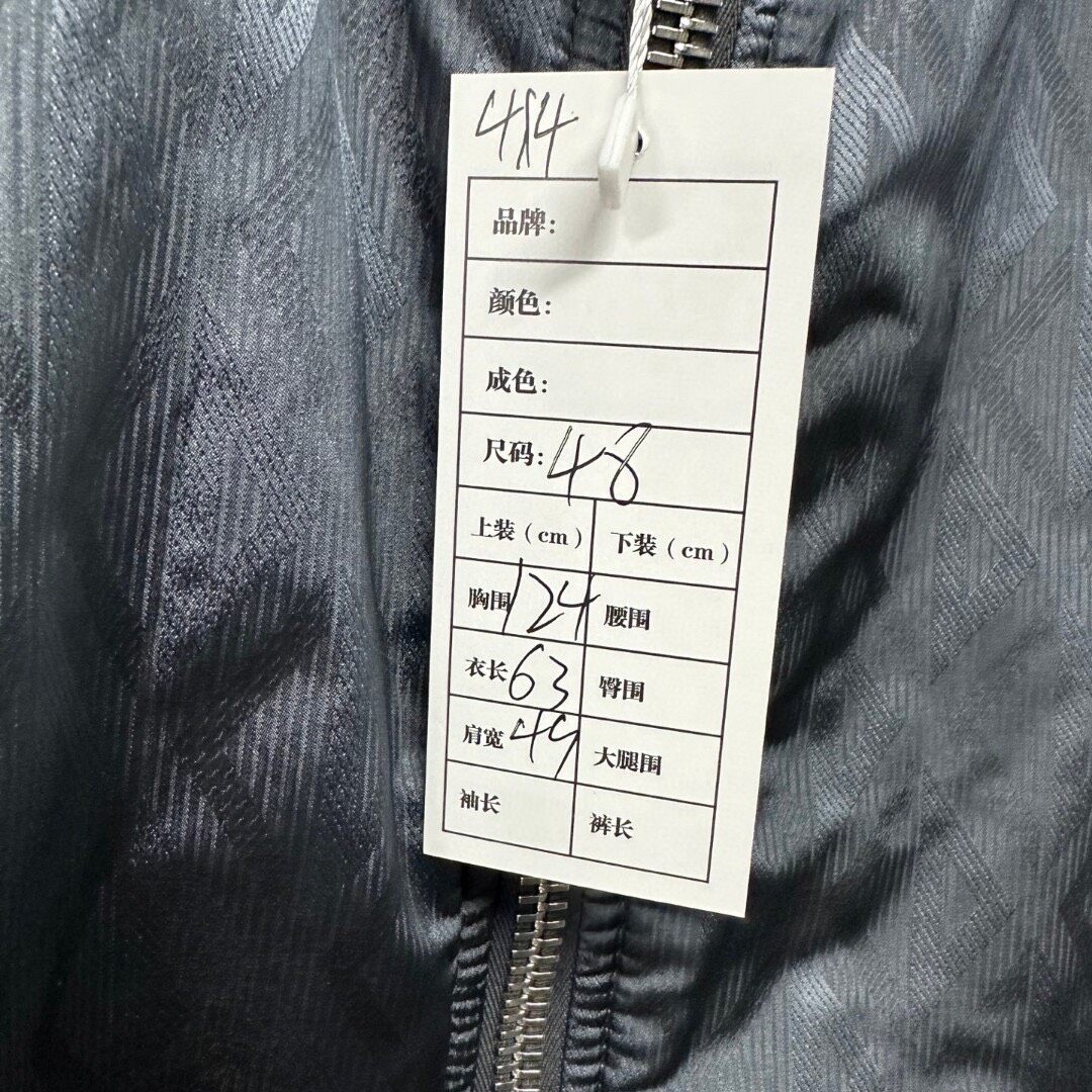 Dior Dark Gray Diamond Flight Jacket — label