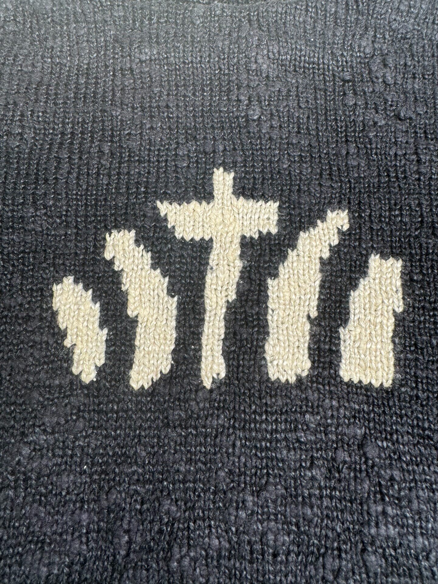 VISVIM 24ss Intarsia Boat Neck Knit — detail