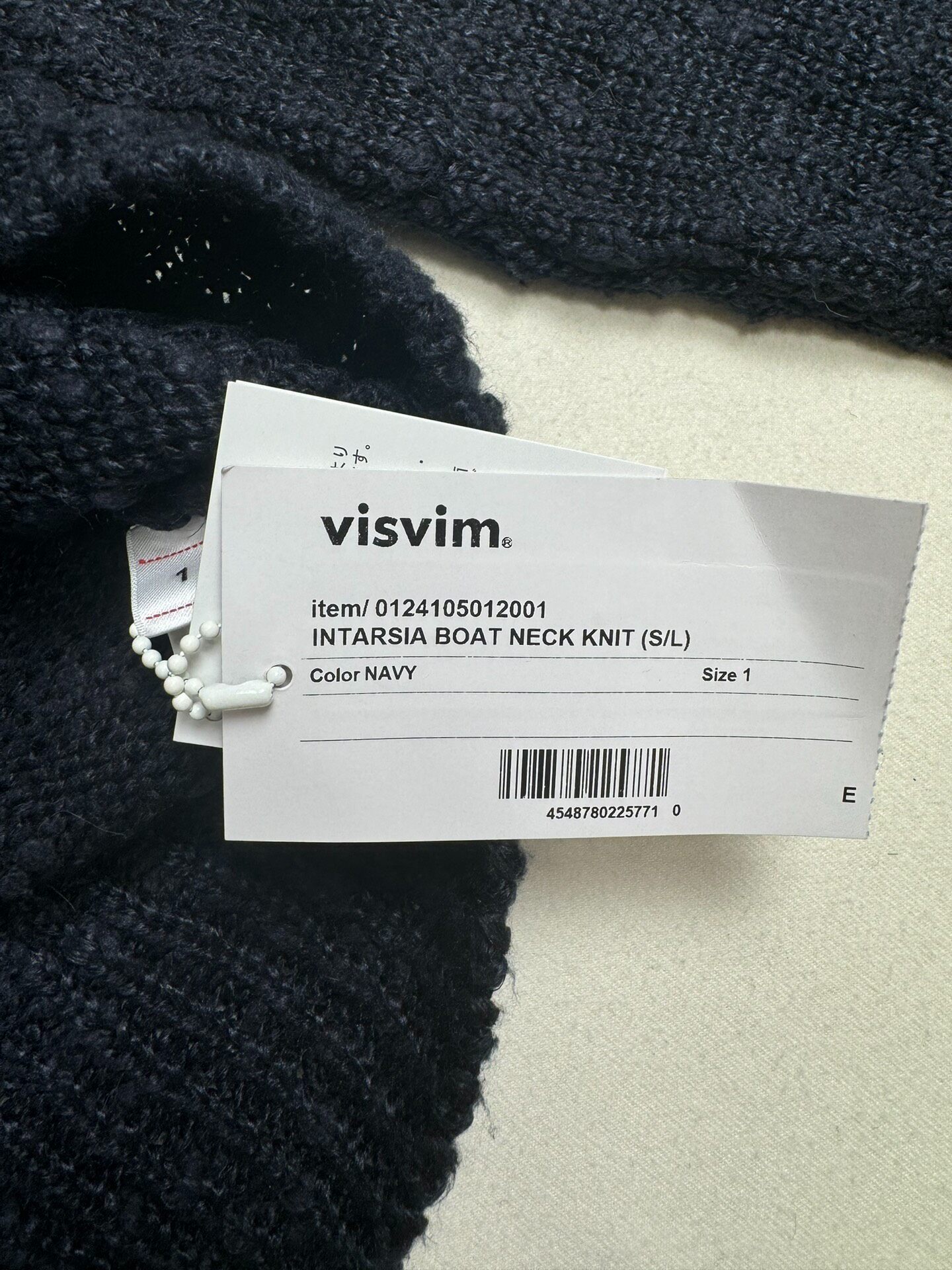VISVIM 24ss Intarsia Boat Neck Knit — back