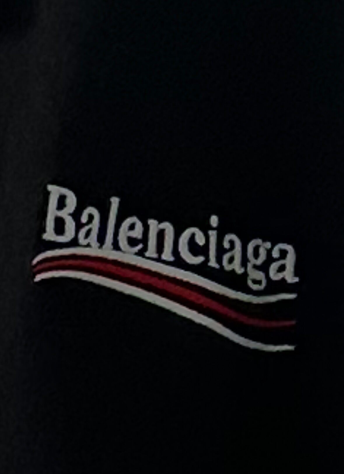 Balenciaga Women’s Black Short-Sleeve T-Shirt — detail