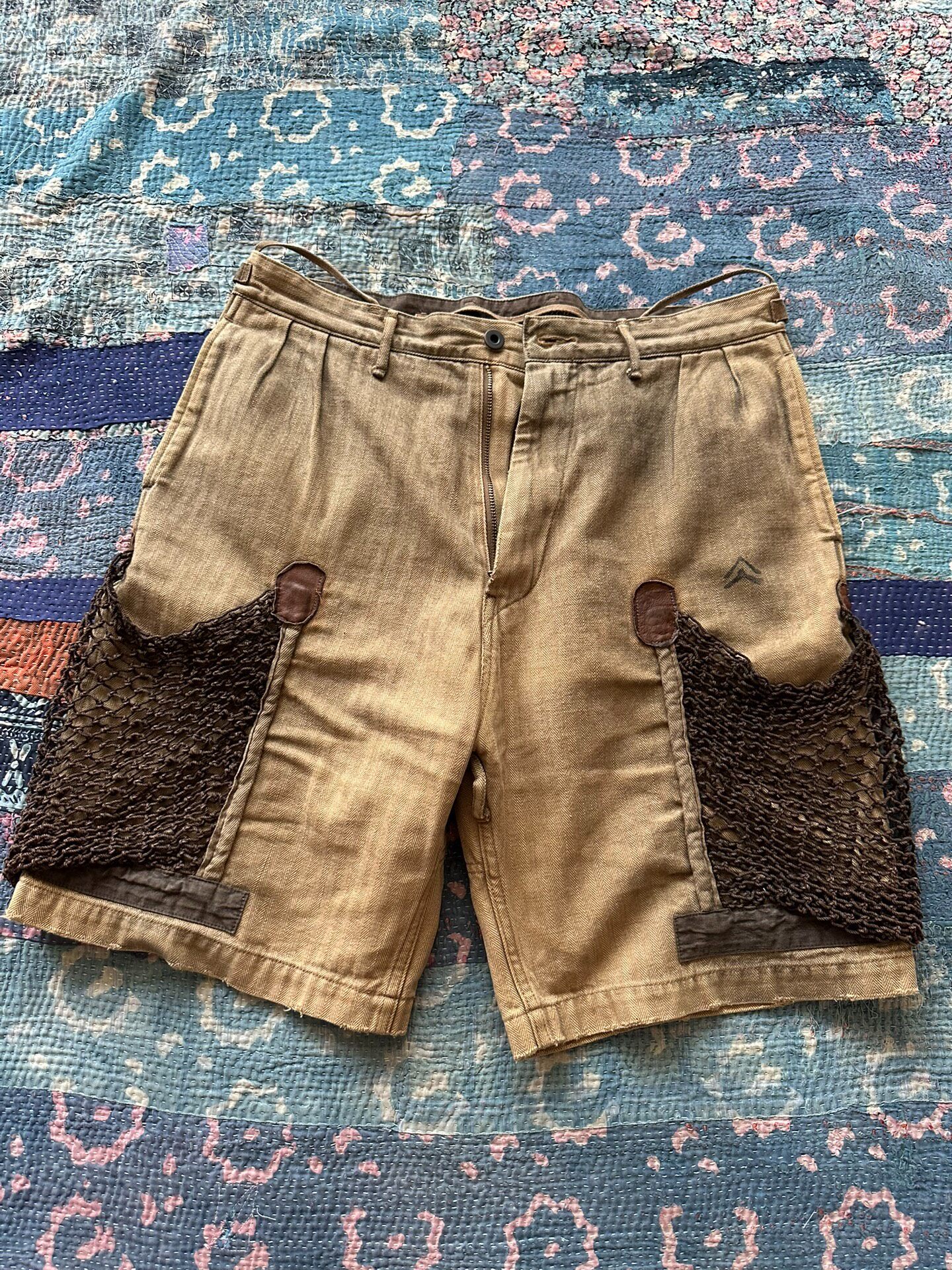 Kapital Netting Paneled Shorts