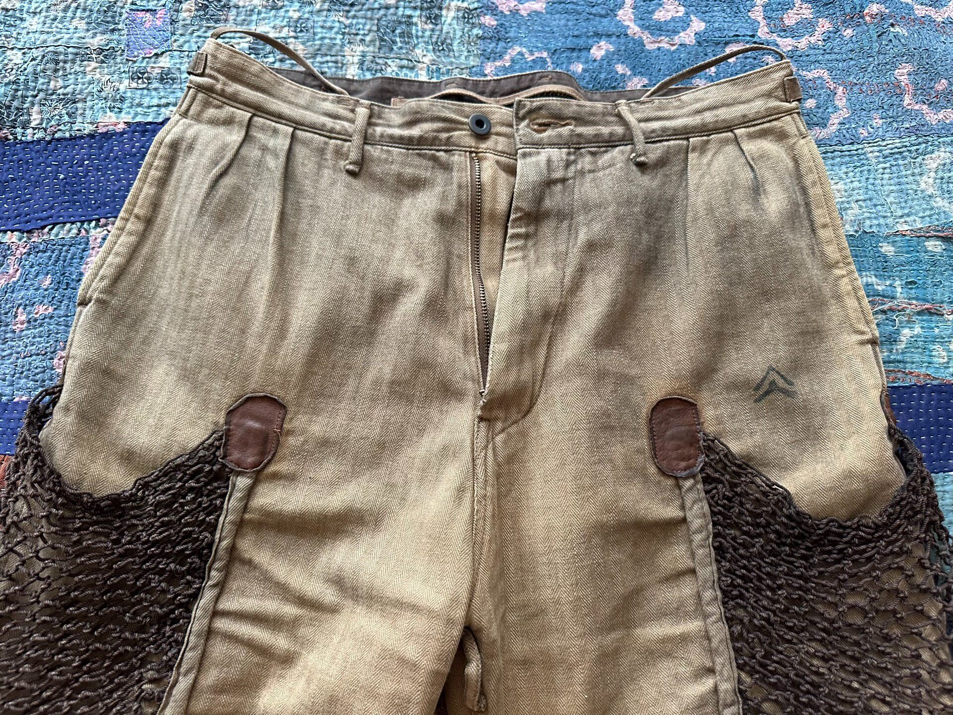Kapital Netting Paneled Shorts — detail