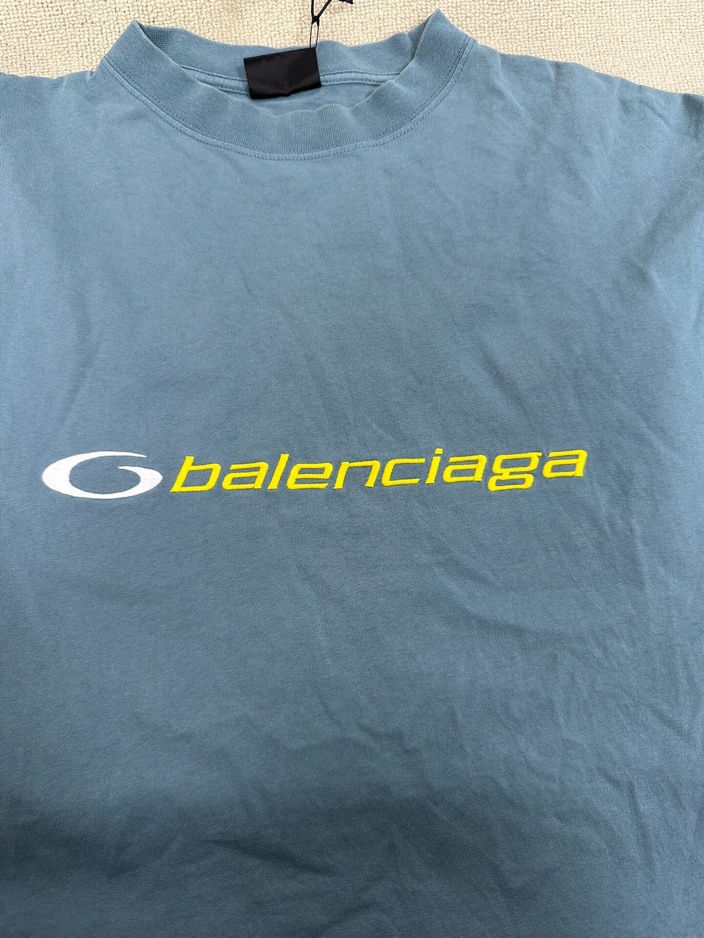 Balenciaga Logo Crewneck Short-sleeve T-shirt — detail