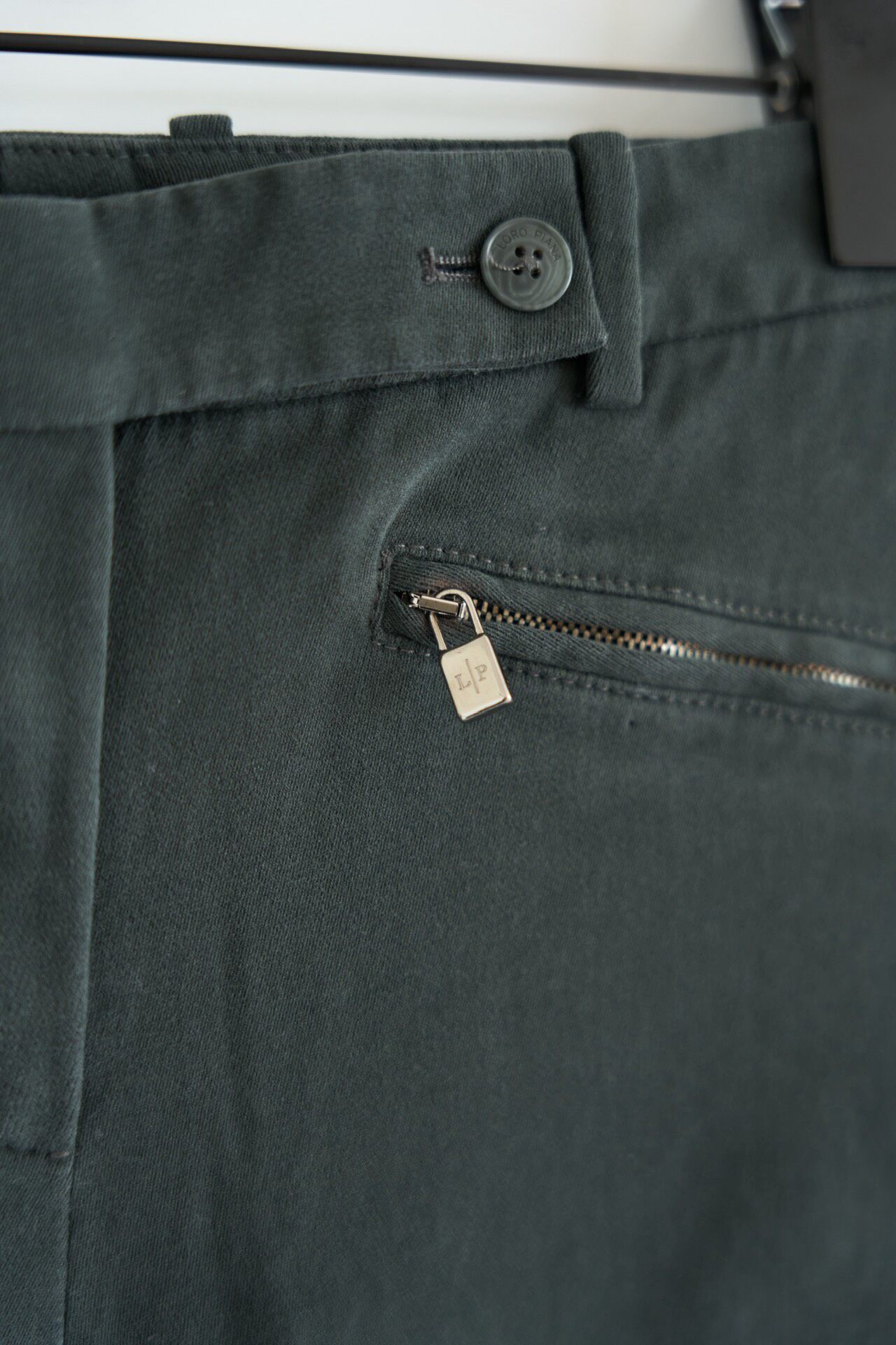 Loro Piana Italian Double-Zip Trousers — back