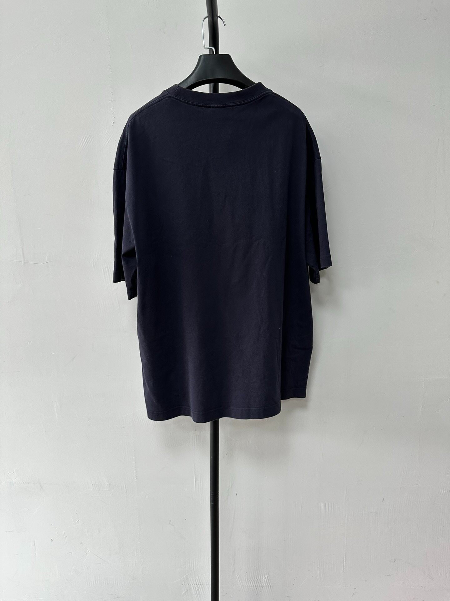 Balenciaga Men's Navy Logo T-Shirt — front