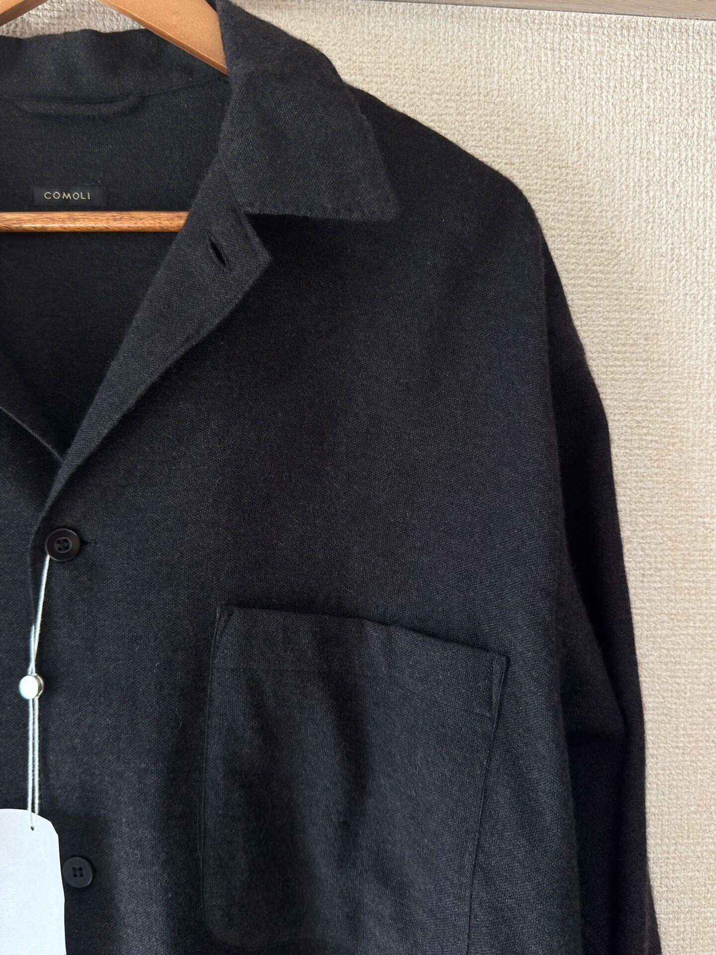 Comoli Cashmere Washi Shirt Jacket — back
