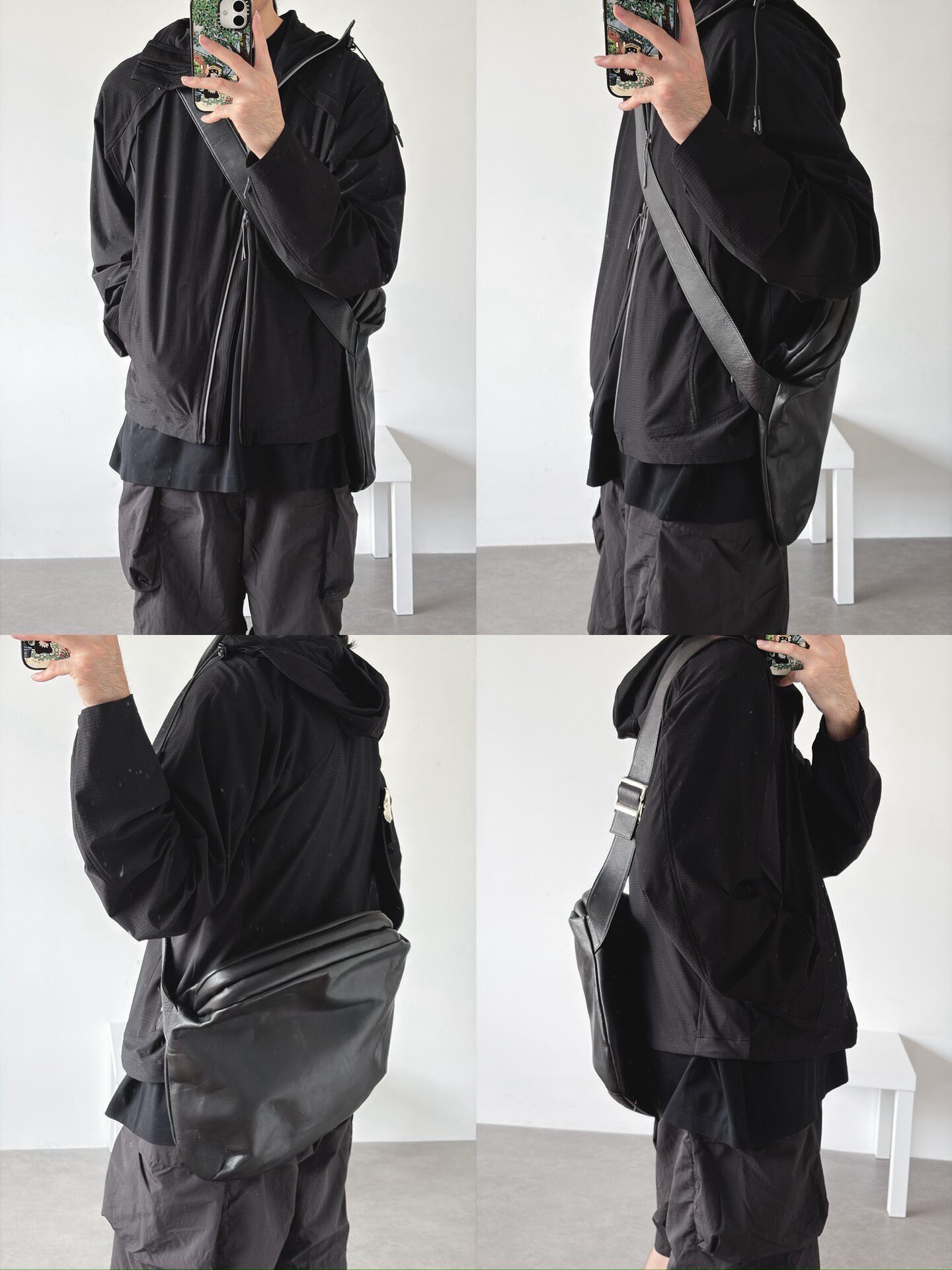 Yohji Yamamoto 25ss Leather Crossbody Bag — front