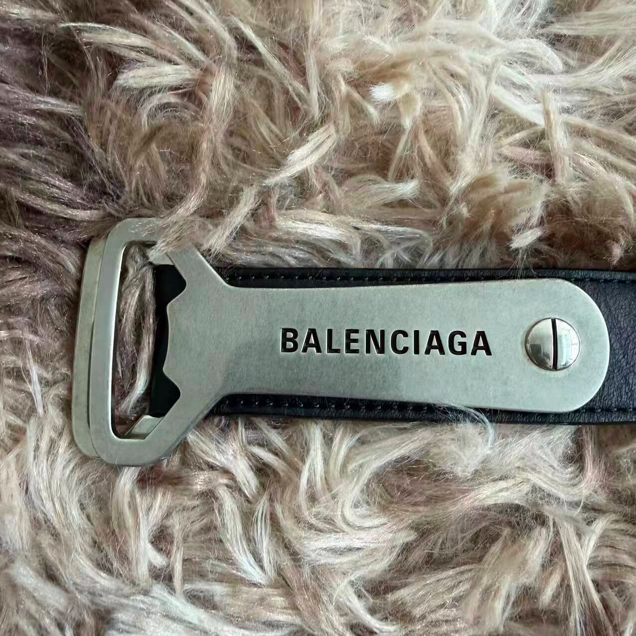 Balenciaga Bottle Opener Buckle Belt — front