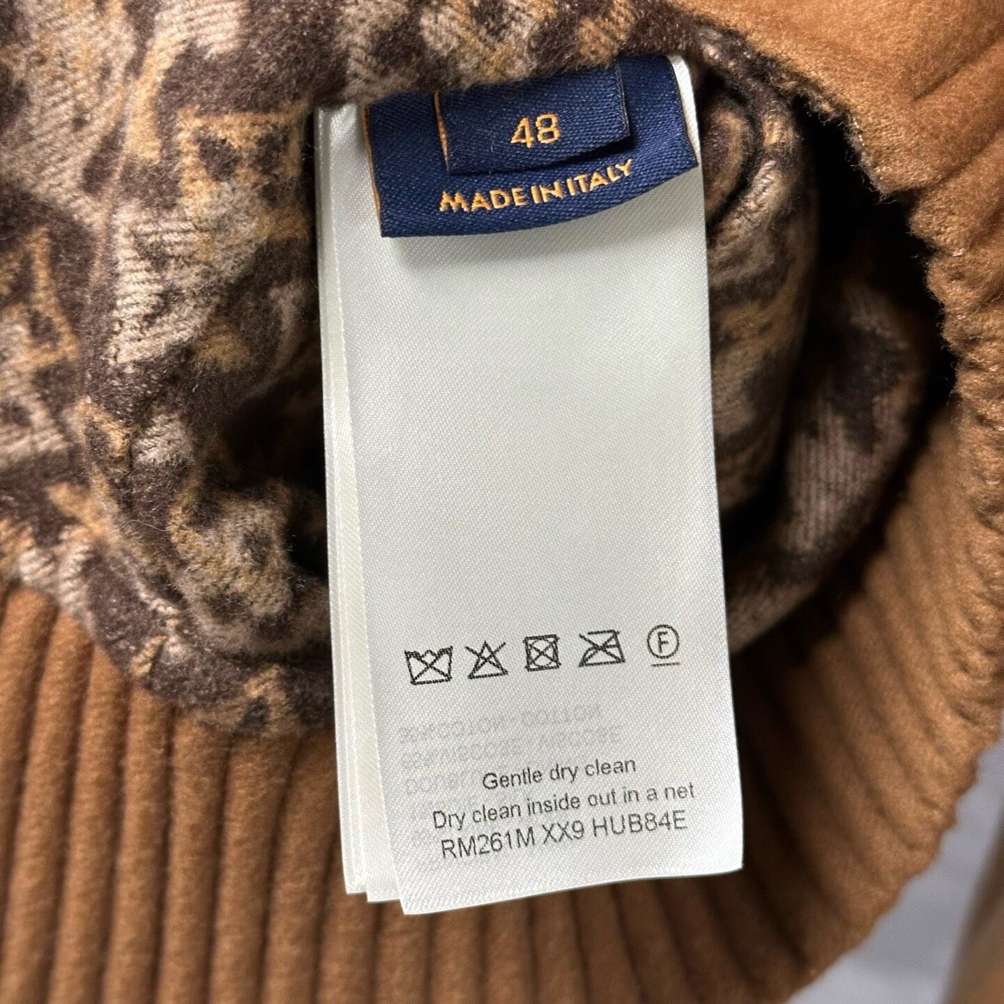 Louis Vuitton SS26 Wool Zip-Up Jacket — label
