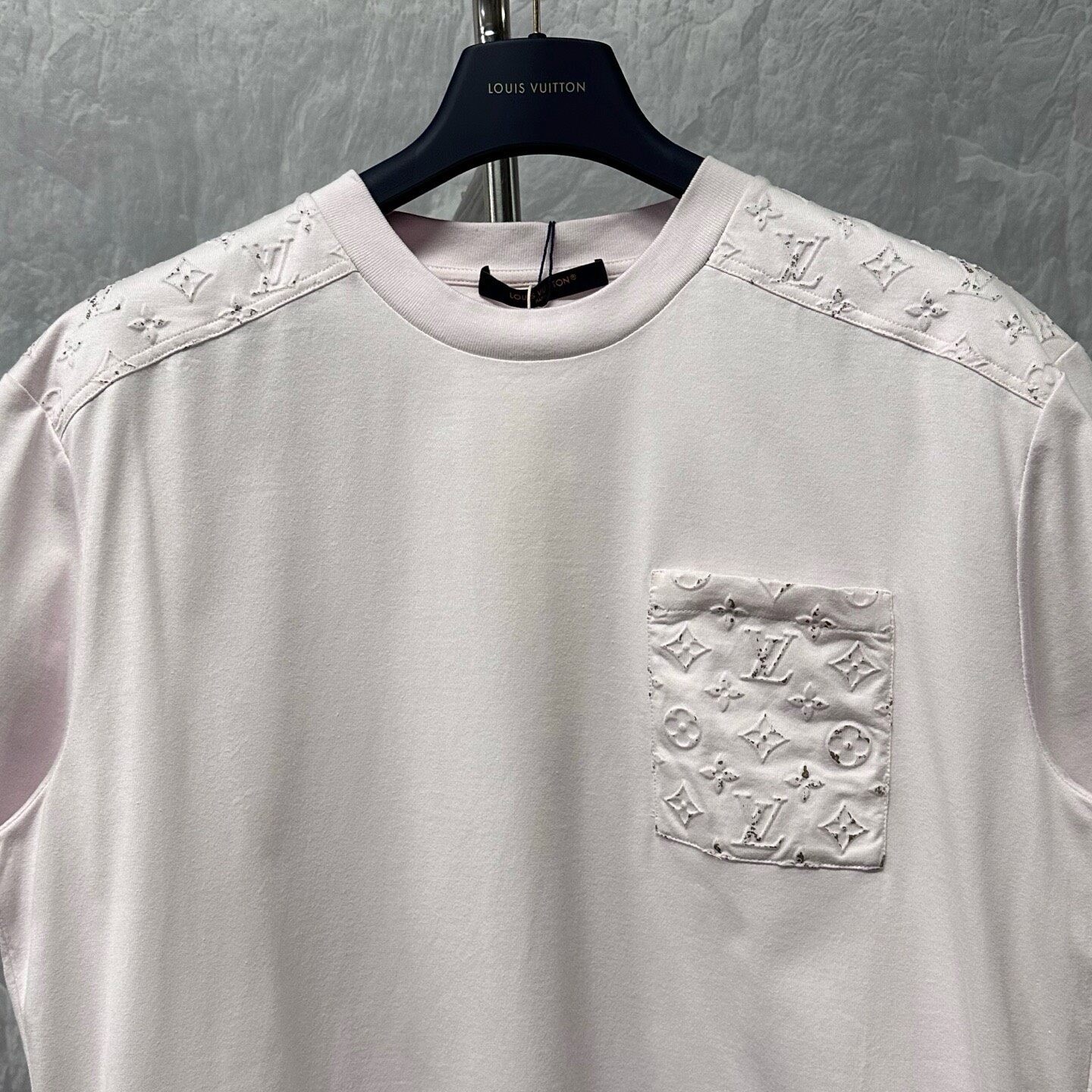 Louis Vuitton FW26 Embossed Pocket T-Shirt — detail