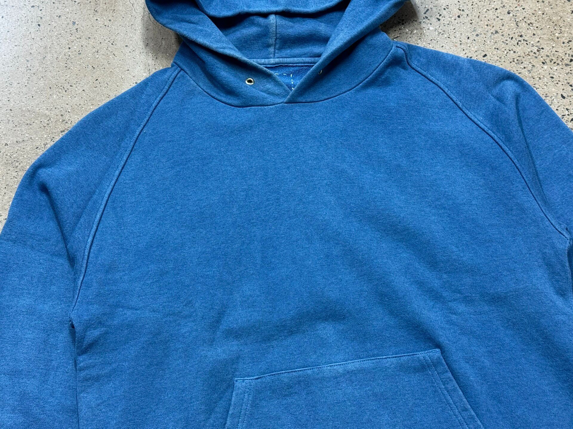 Visvim Jumbo Indigo Hoodie — label