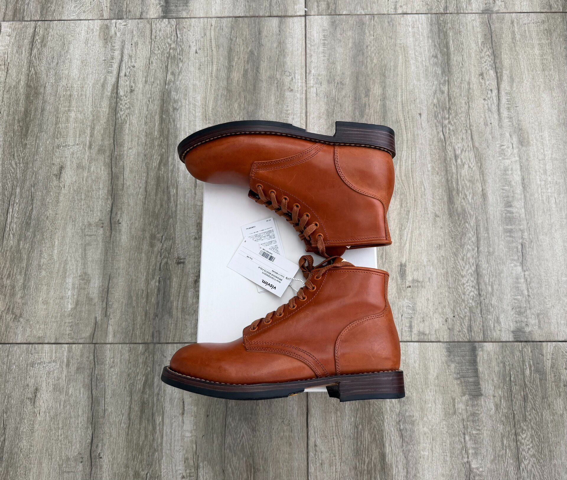 Visvim Brigadier Light Brown Boots — detail
