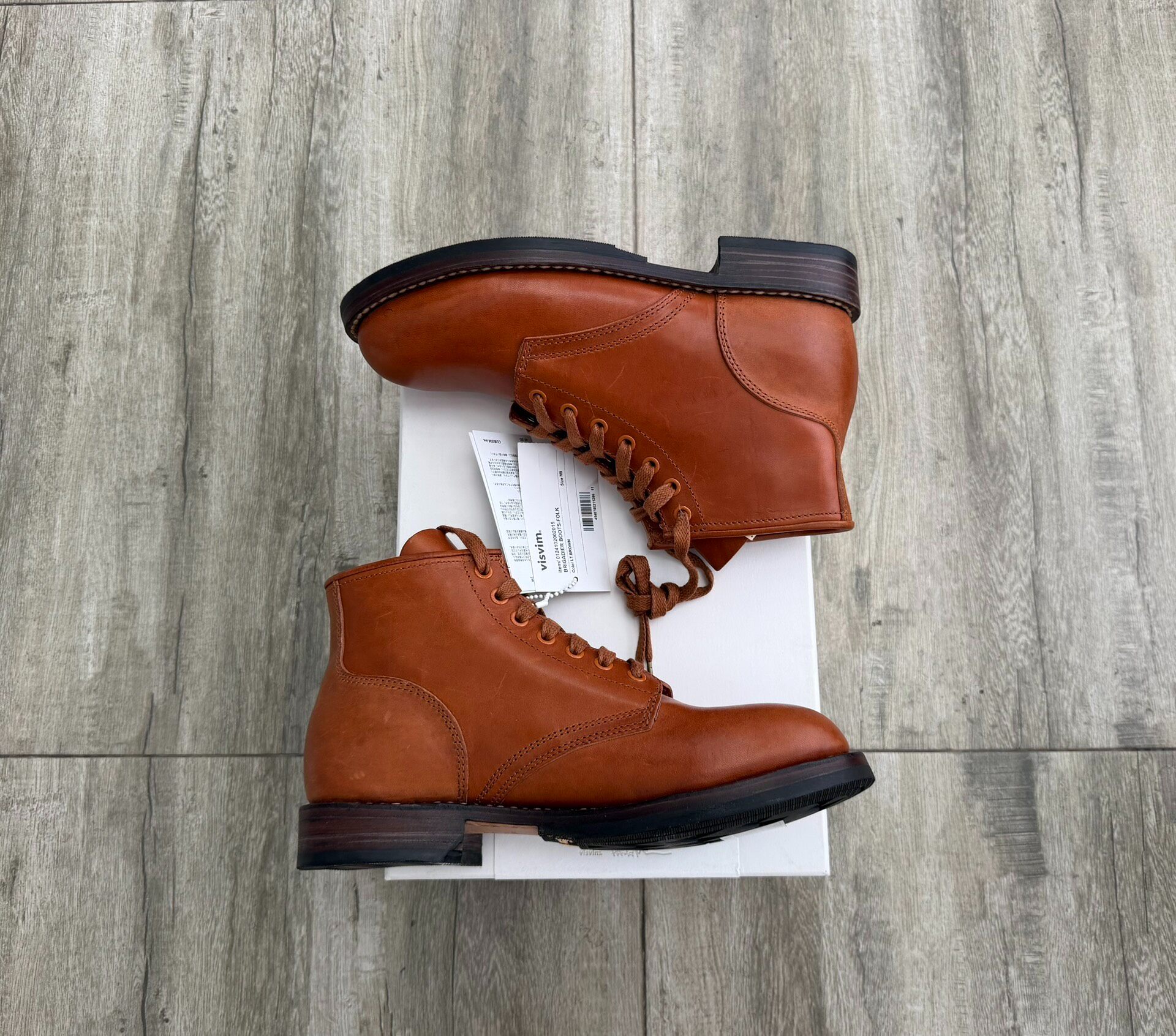 Visvim Brigadier Light Brown Boots — back