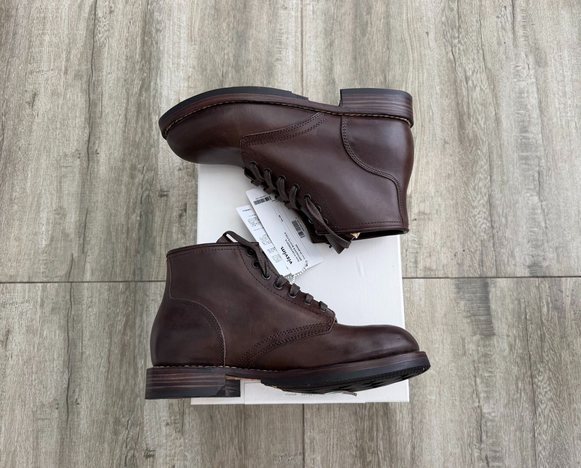 Visvim 24SS Brigadier Dark Brown Boots — detail