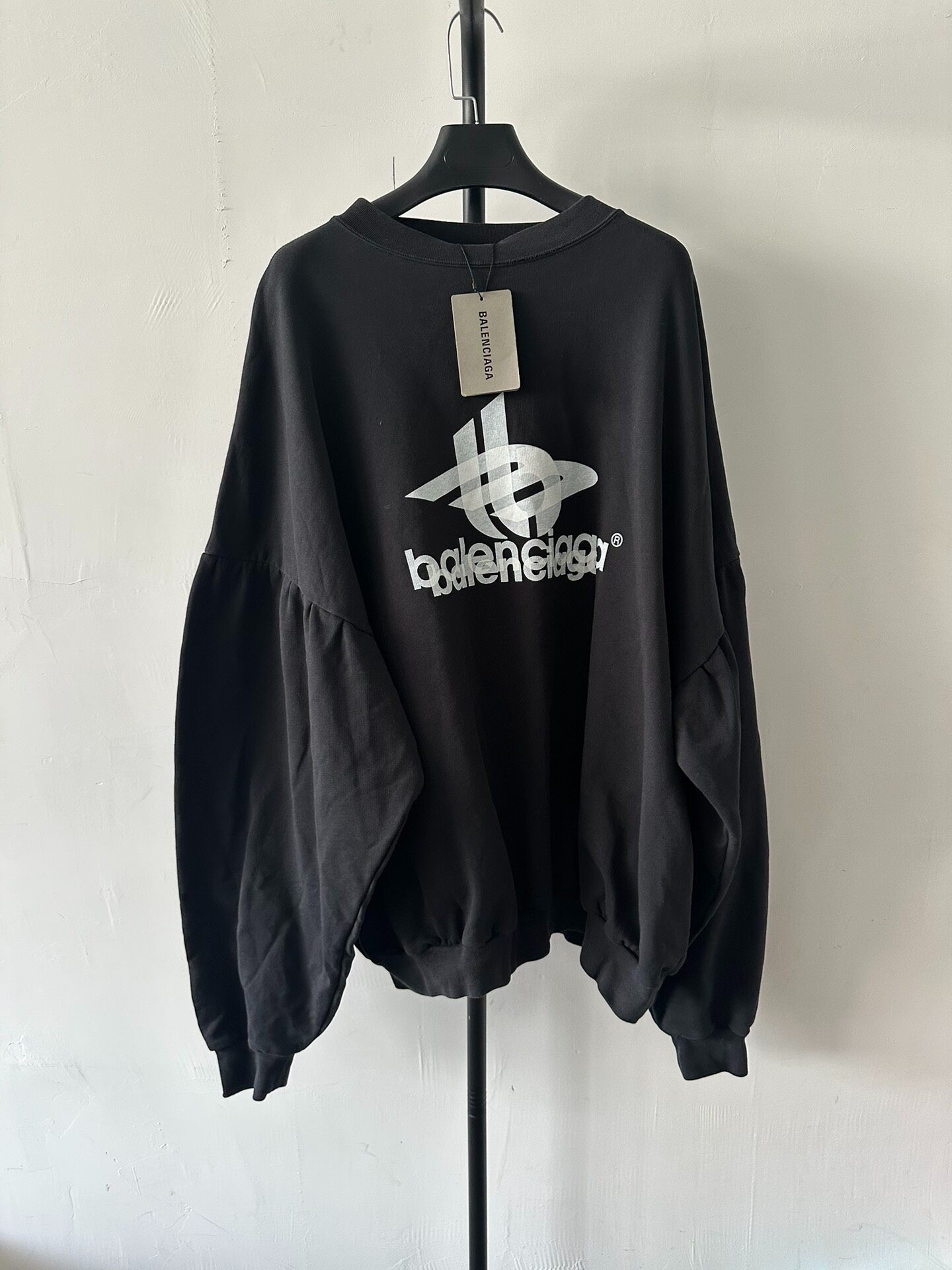 Balenciaga Black Oversized Crewneck Sweatshirt