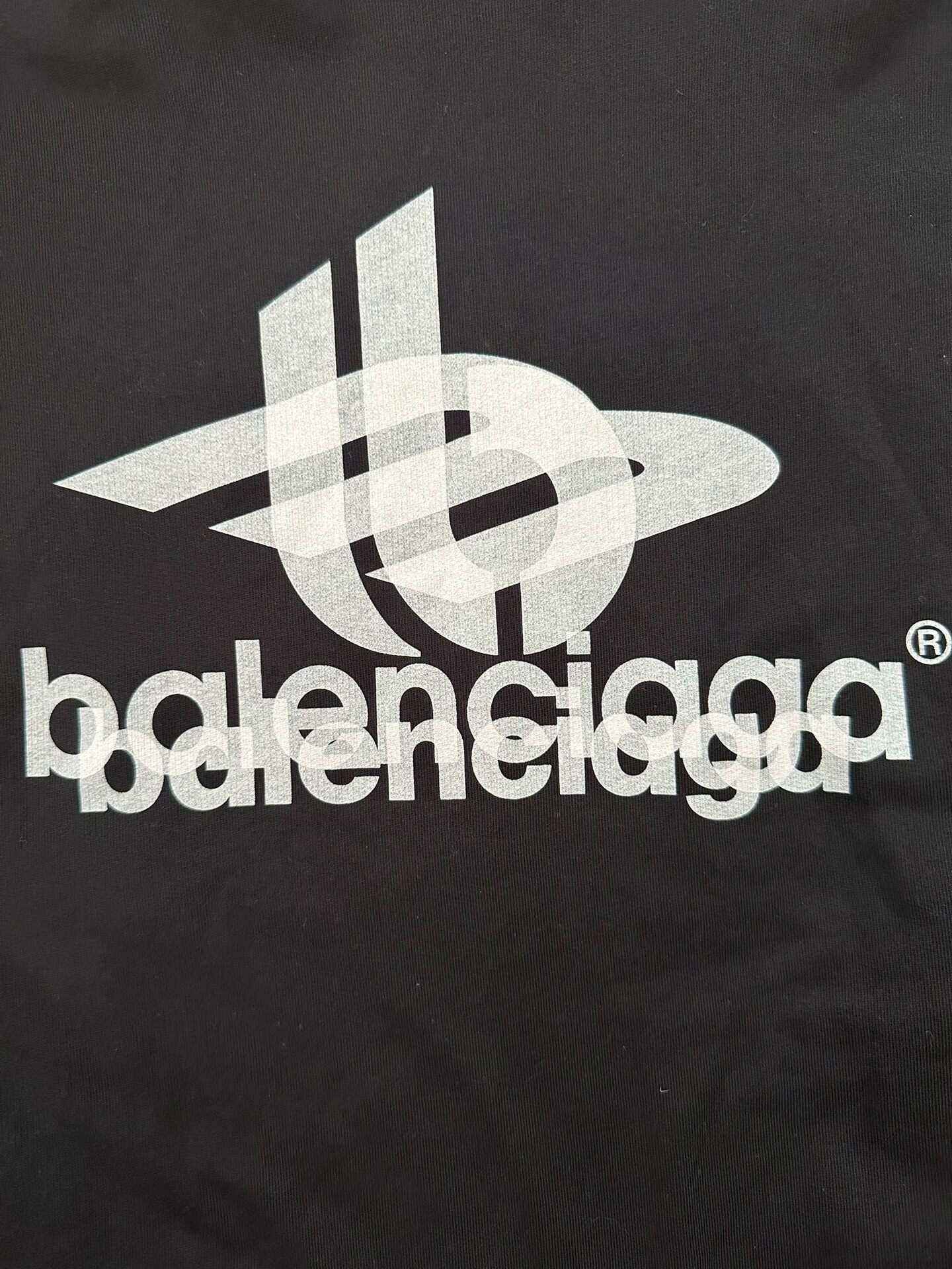 Balenciaga Black Oversized Crewneck Sweatshirt — detail