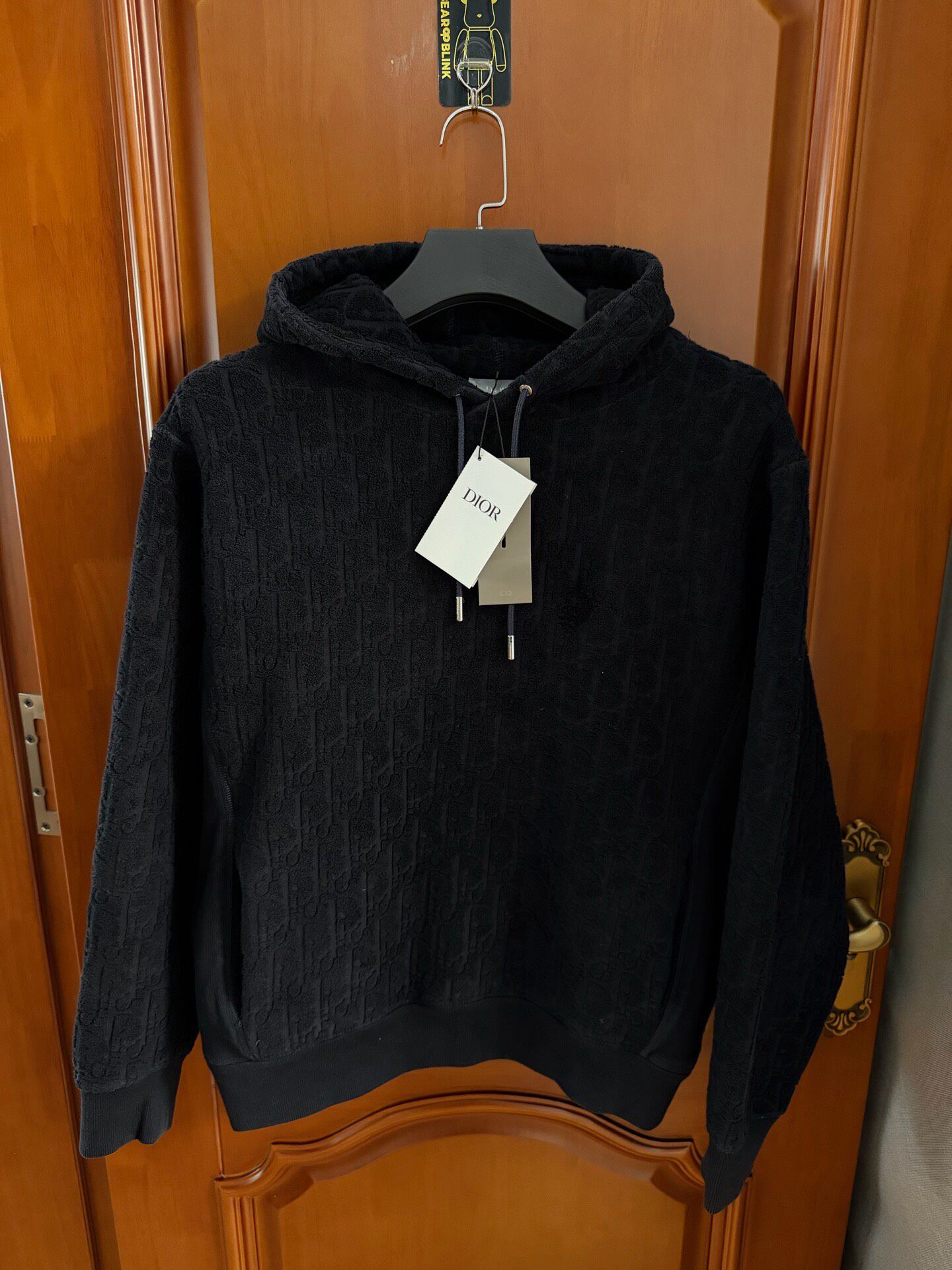 Dior Black All-Over Logo Terry Hoodie