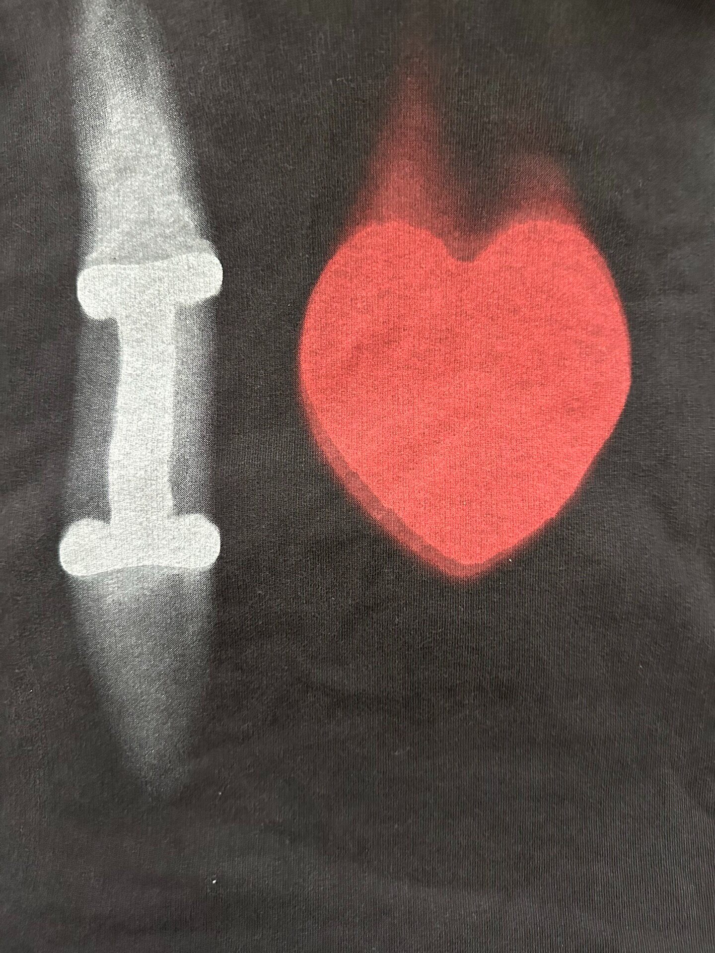 Balenciaga Black Oversized Heart Hoodie — detail