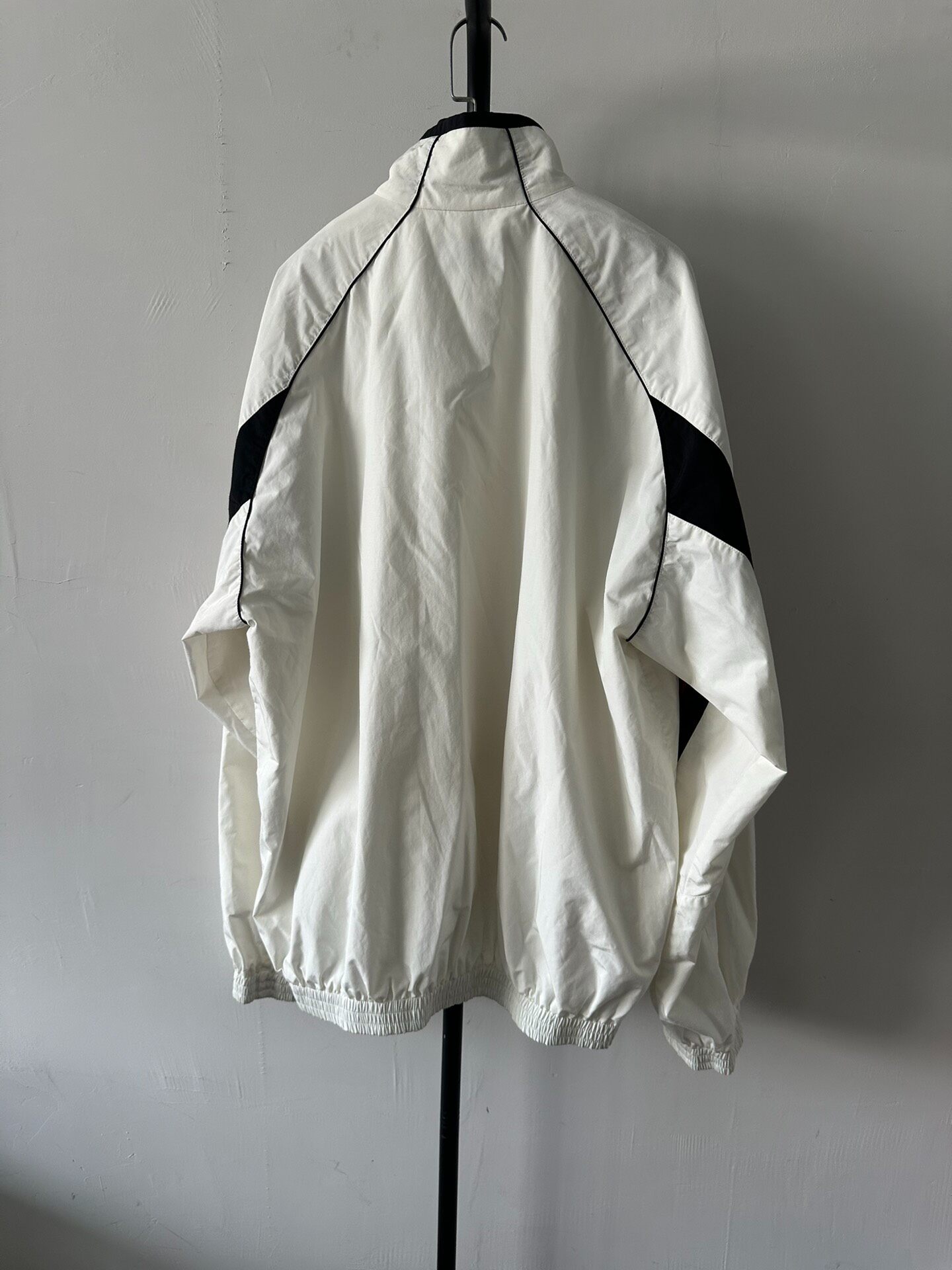 Balenciaga White Logo Zip-Up Jacket — front