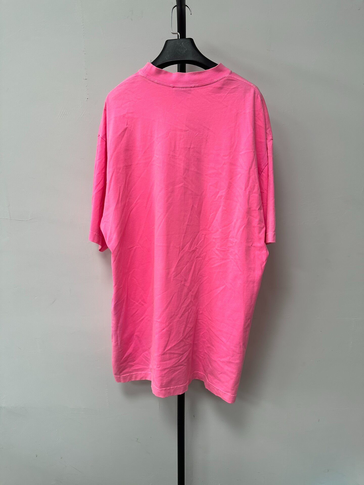 Balenciaga Pink Women’s Scissor Logo T-Shirt — front