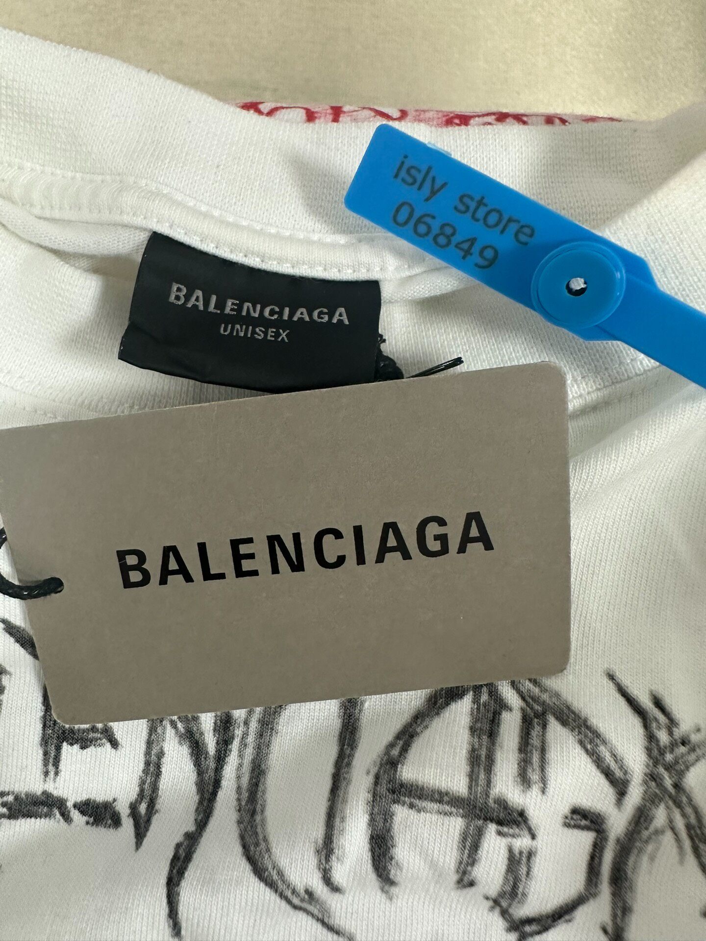 Balenciaga New Year Long Sleeve Tee — label